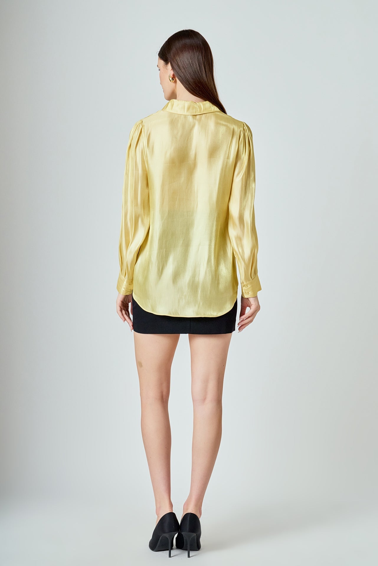 ENDLESS ROSE - Shiny Dress Shirt - SHIRTS & BLOUSES available at Objectrare