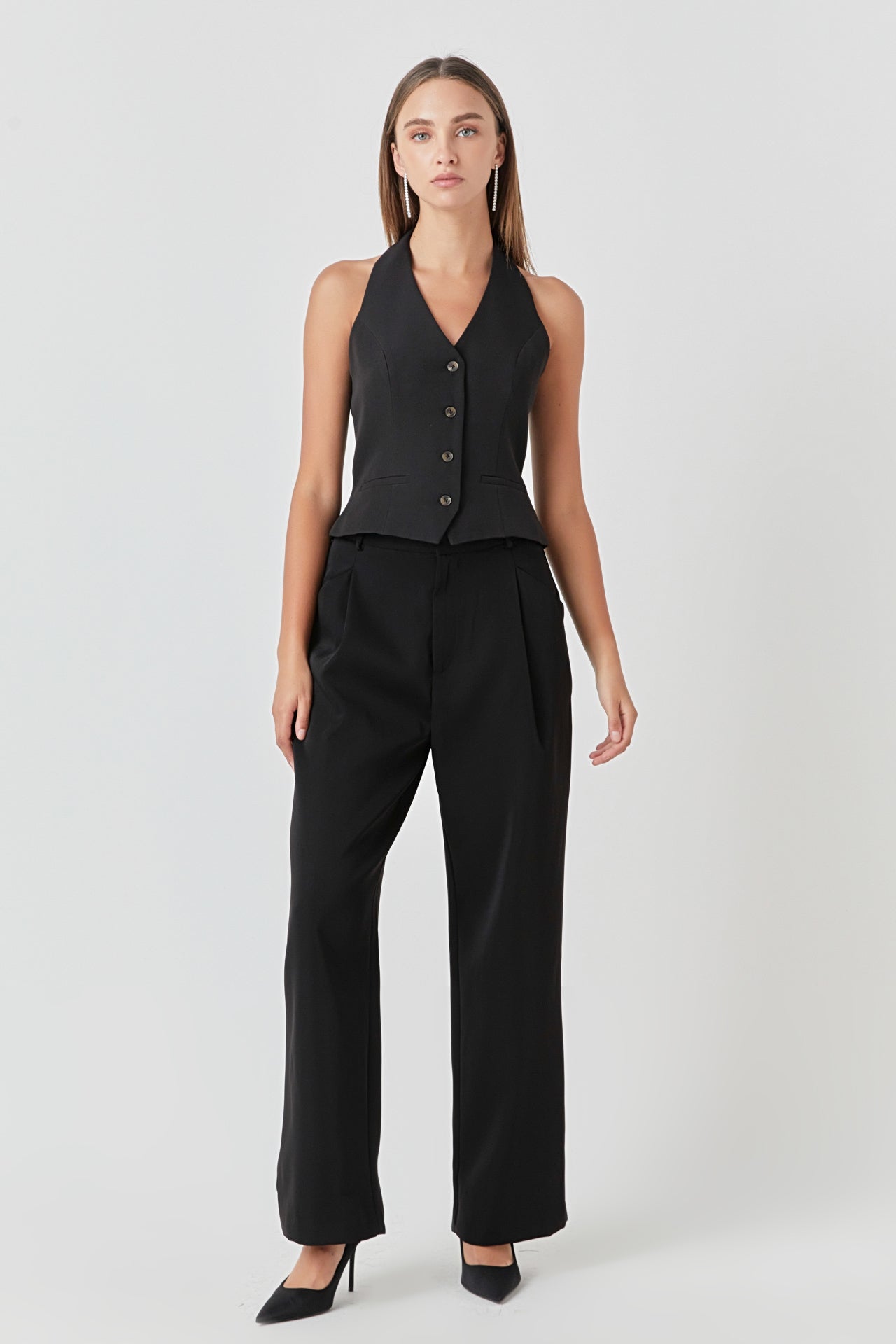 ENDLESS ROSE - Halter Tailored Vest - TOPS available at Objectrare
