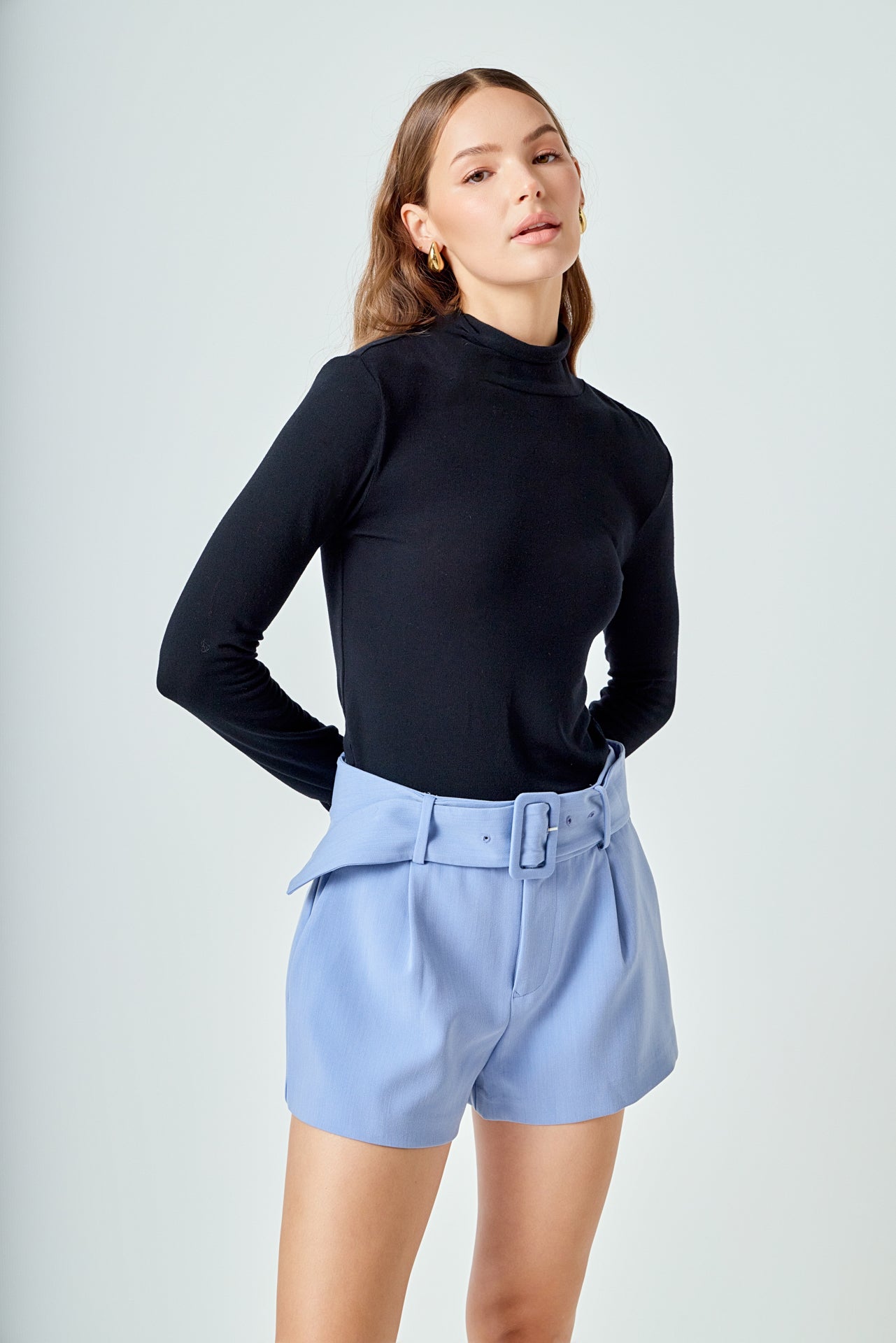 ENDLESS ROSE - Belted Mini Shorts - SHORTS available at Objectrare