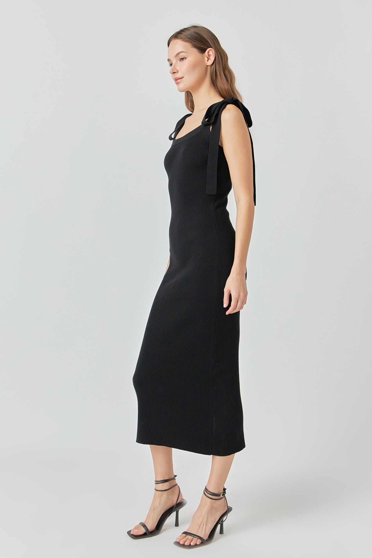 ENDLESS ROSE - Solid Knit Midi Dress - DRESSES available at Objectrare