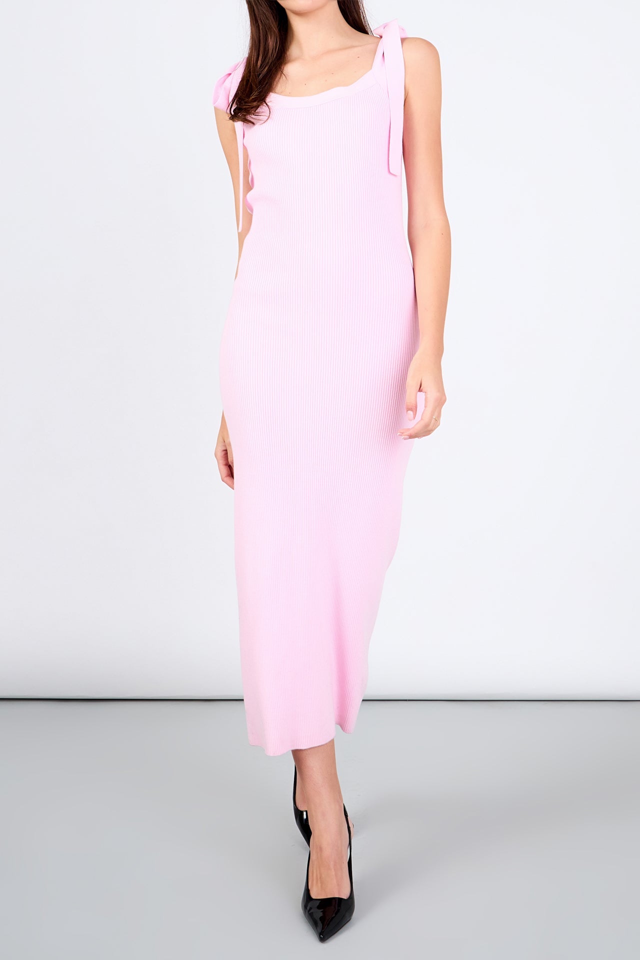 ENDLESS ROSE - Candace Solid Knit Midi Dress - DRESSES available at Objectrare
