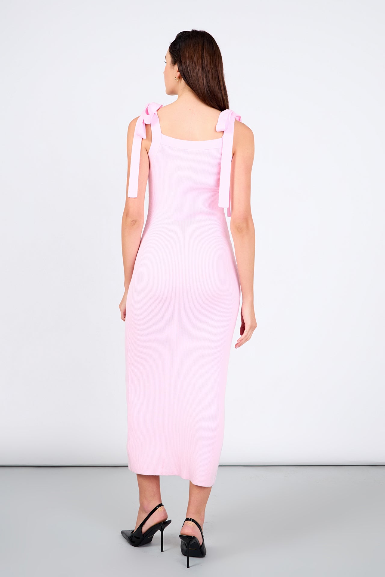 ENDLESS ROSE - Candace Solid Knit Midi Dress - DRESSES available at Objectrare