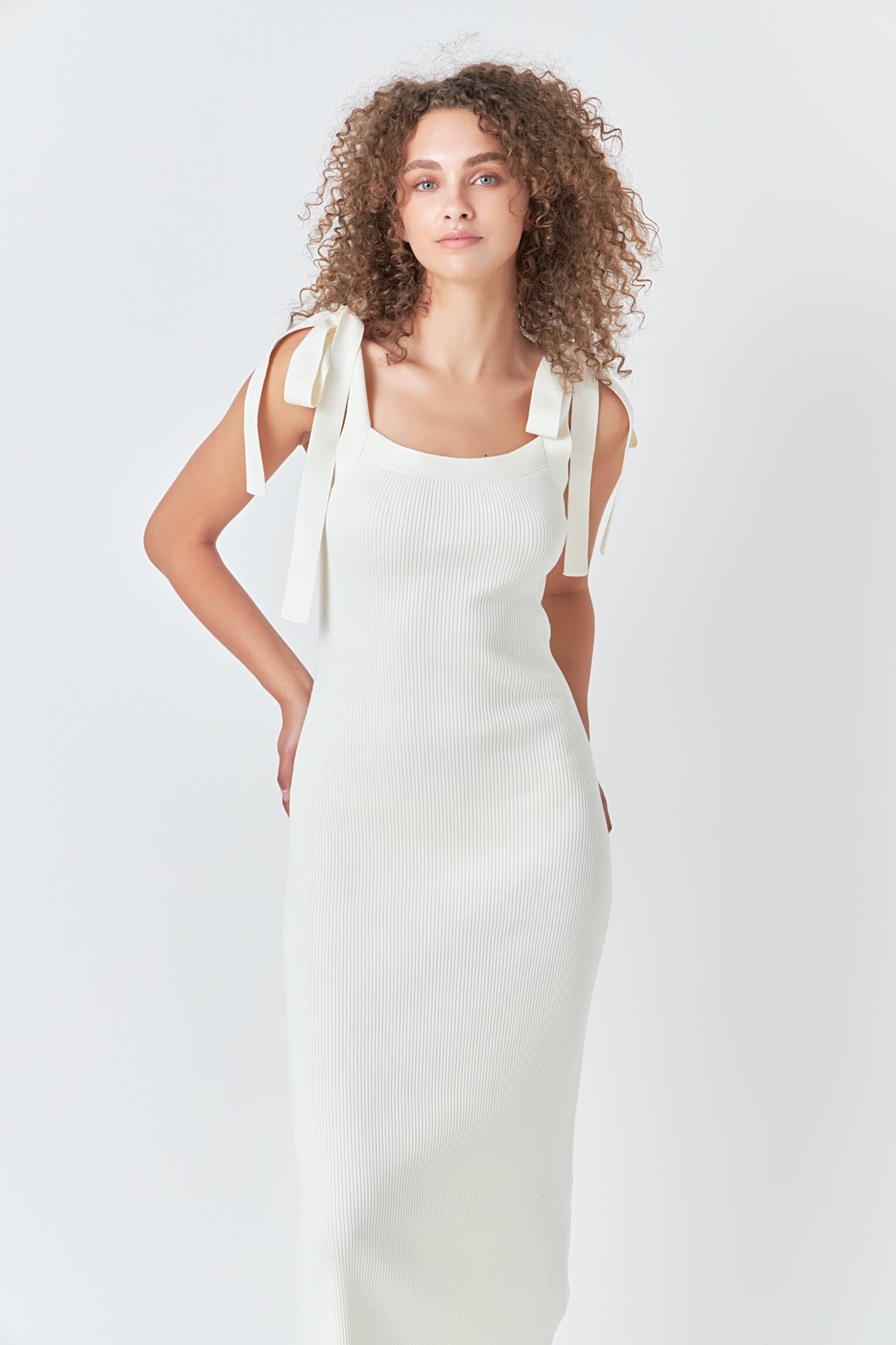 ENDLESS ROSE - Solid Knit Midi Dress - DRESSES available at Objectrare