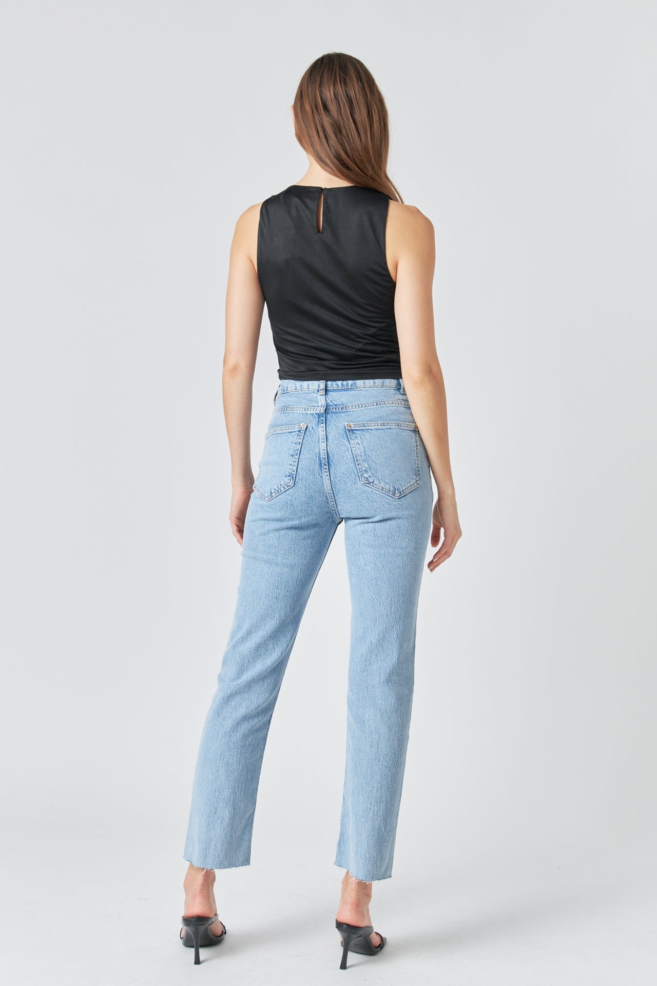 ENDLESS ROSE - Stretch Ruched Tank Top - TOPS available at Objectrare