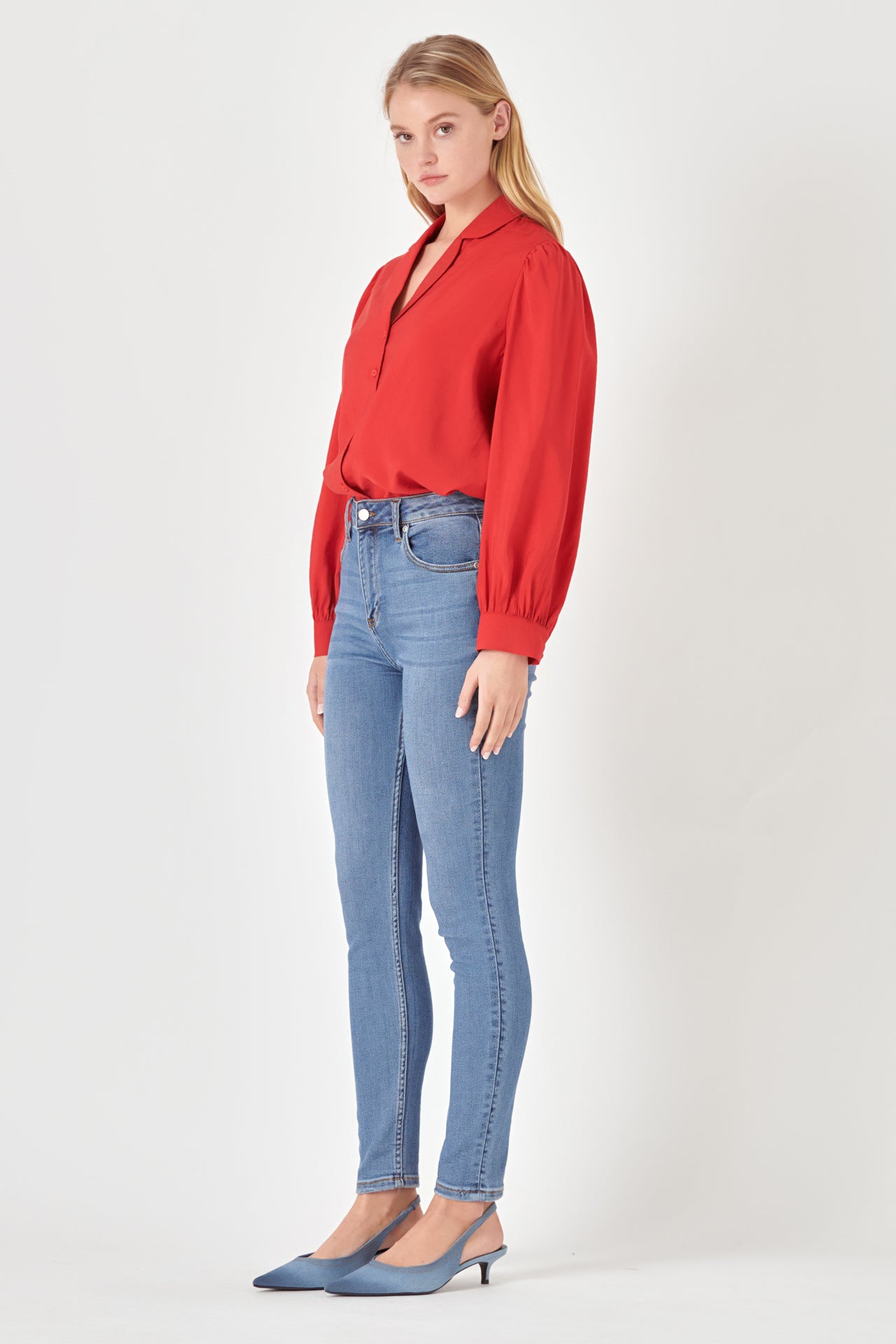 ENGLISH FACTORY - Scallop Collared Dress Shirt - TOPS available at Objectrare