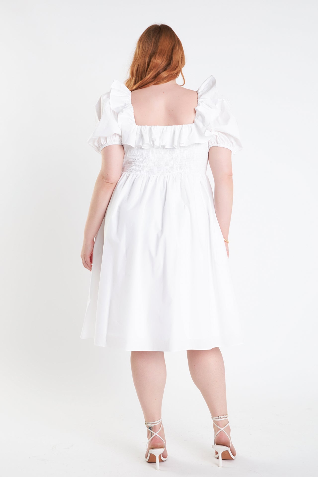 ENGLISH FACTORY - Smocked Puff Sleeve Dress - DRESSES available at Objectrare