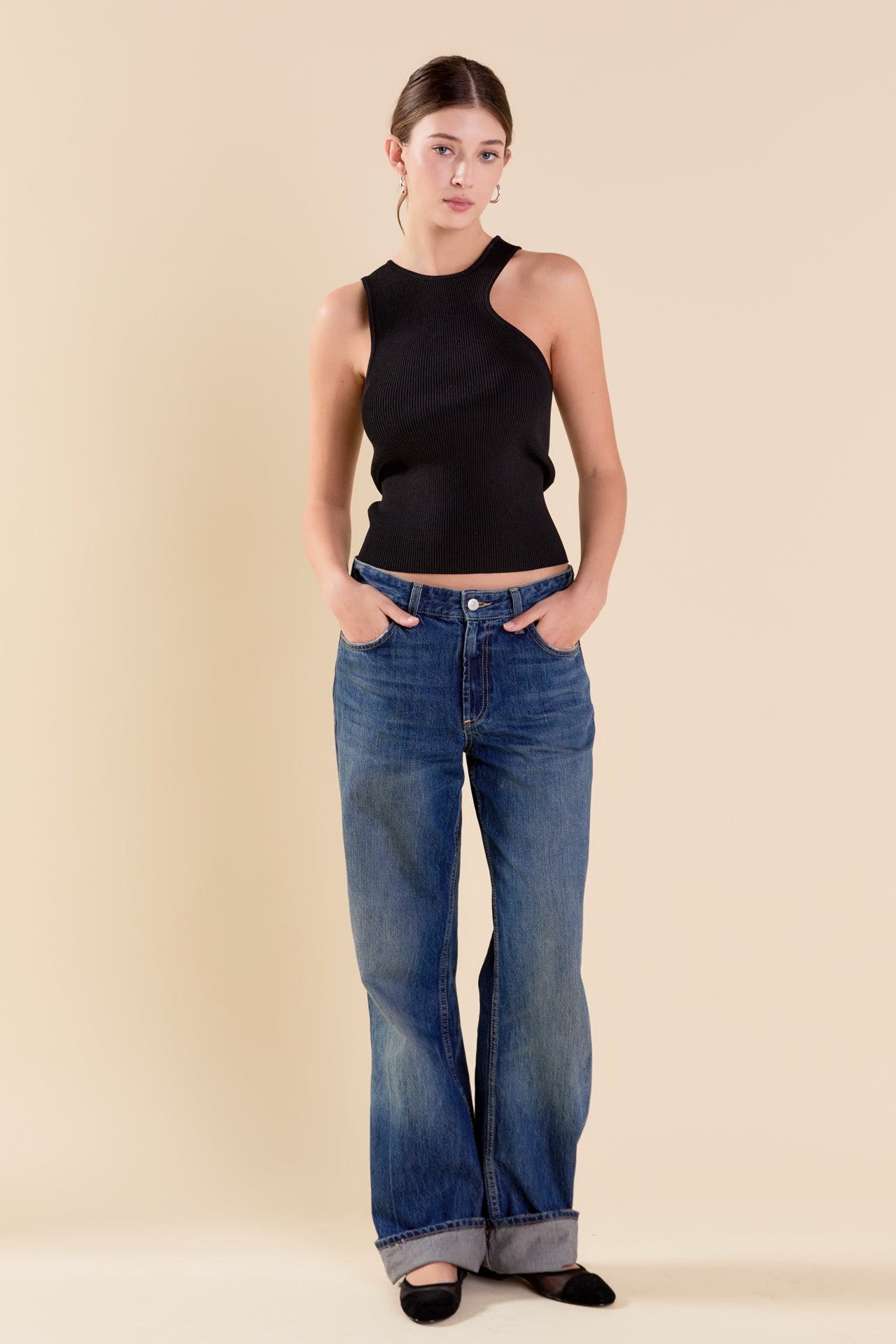 ENDLESS ROSE - Cutout Knit Top - TOPS available at Objectrare