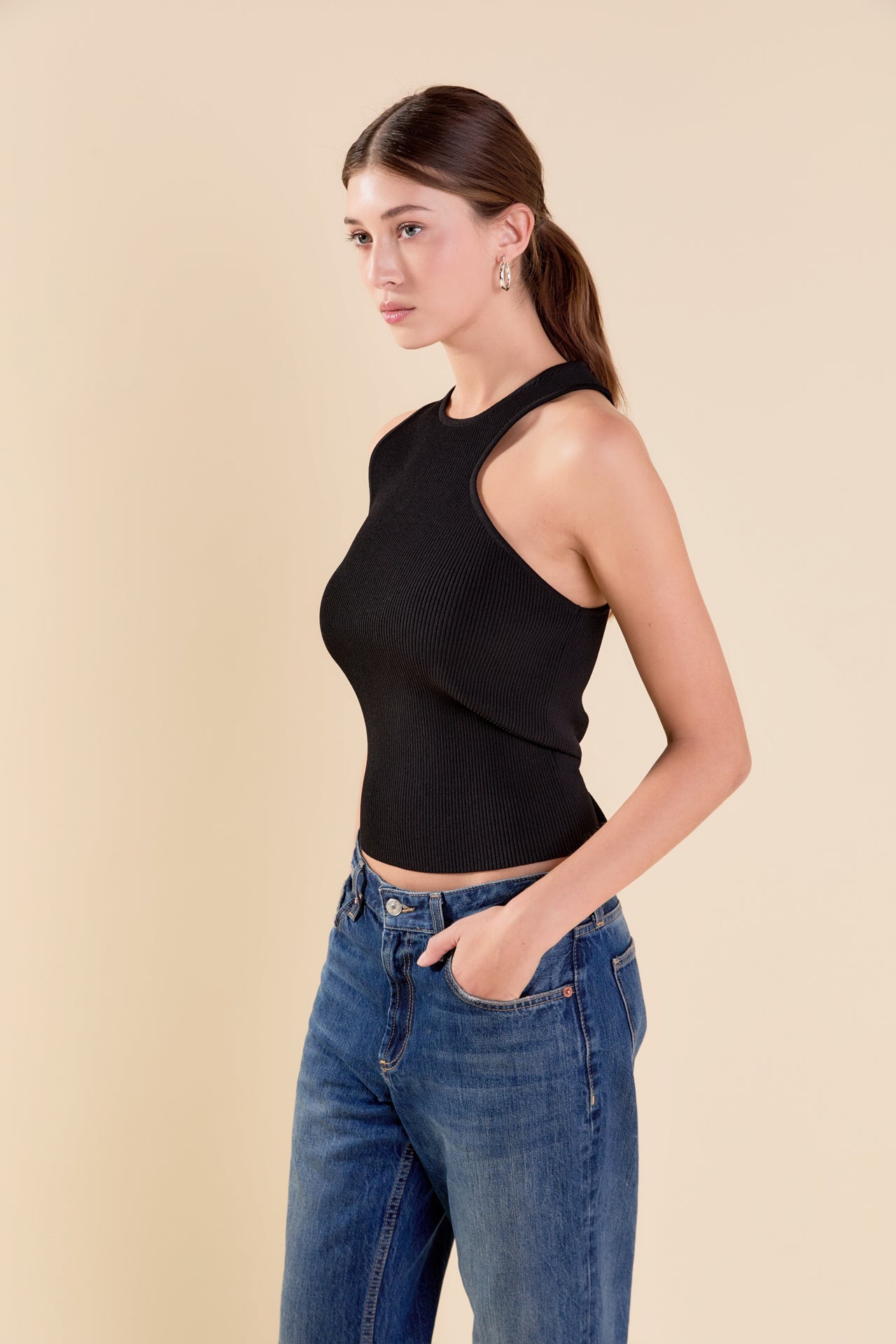 ENDLESS ROSE - Cutout Knit Top - TOPS available at Objectrare