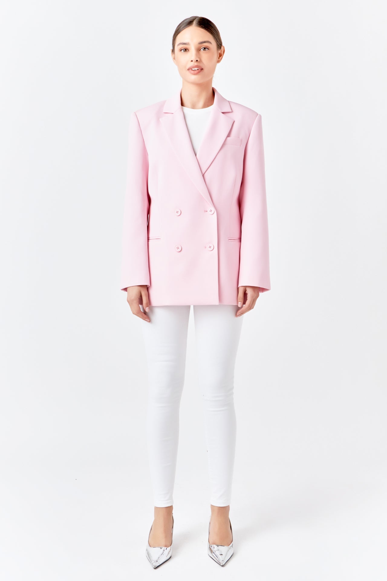 ENDLESS ROSE - Double Breast Basic Blazer - BLAZERS available at Objectrare