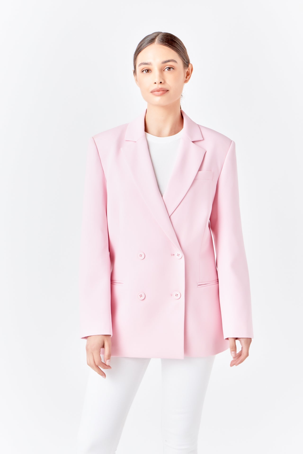ENDLESS ROSE - Double Breast Basic Blazer - BLAZERS available at Objectrare