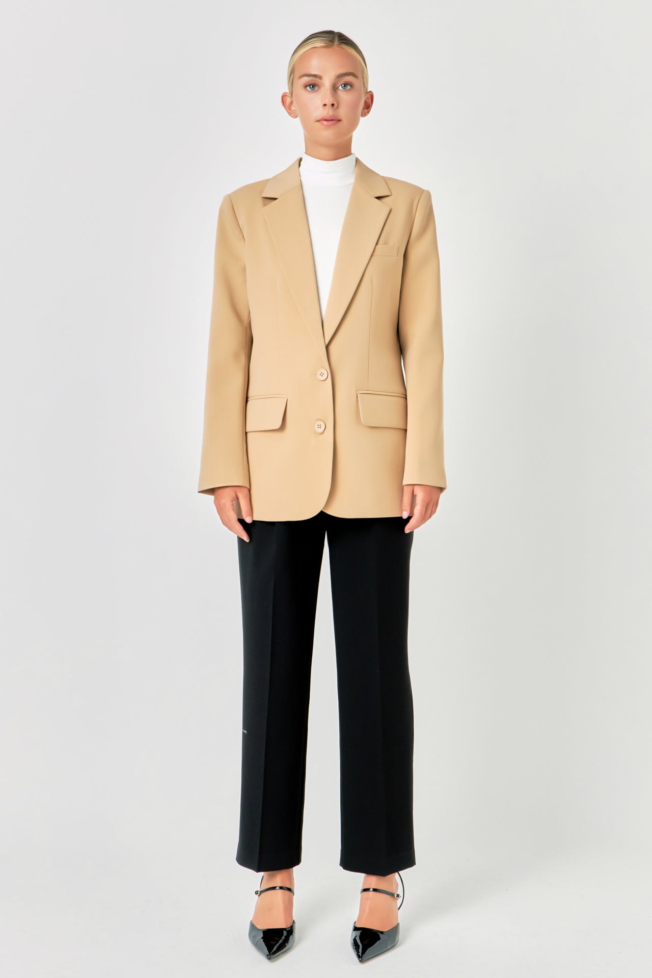 ENDLESS ROSE - Single Breast 3 Piece Button Blazer - BLAZERS available at Objectrare
