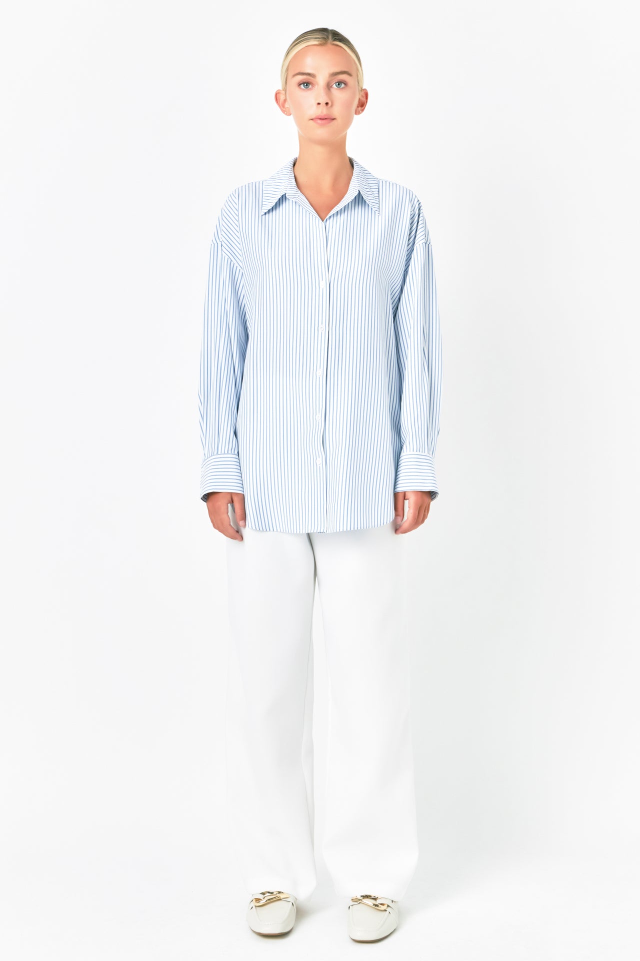 GREY LAB - Striped Dress Shirt - SHIRTS & BLOUSES available at Objectrare