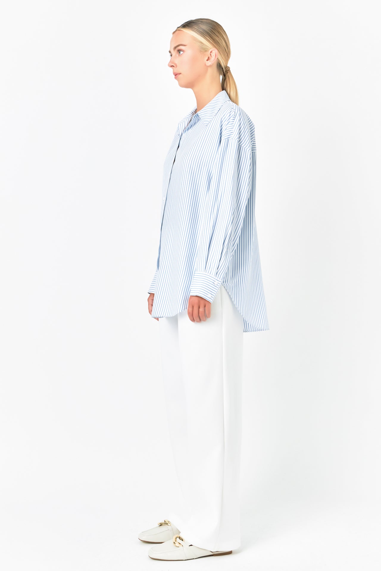 GREY LAB - Striped Dress Shirt - SHIRTS & BLOUSES available at Objectrare