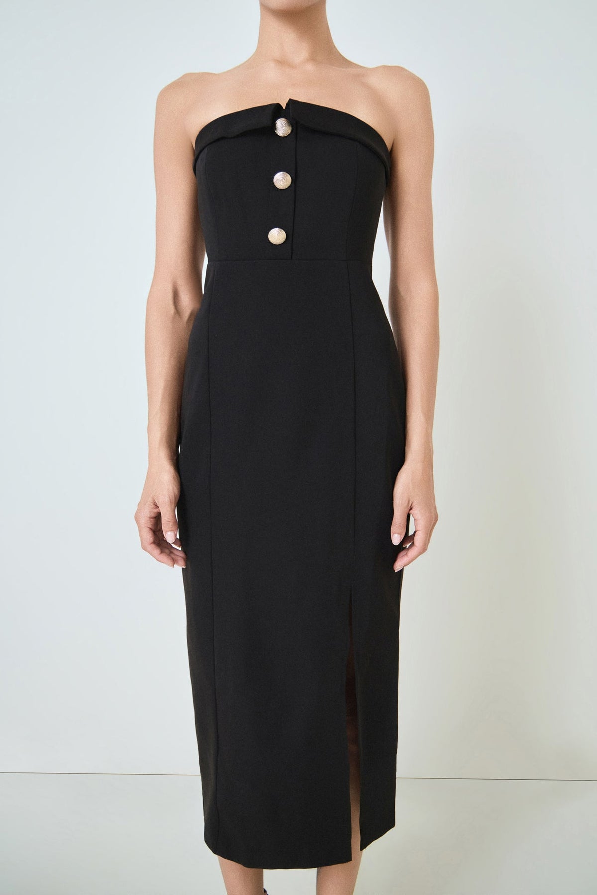 Strapless Midi Dress