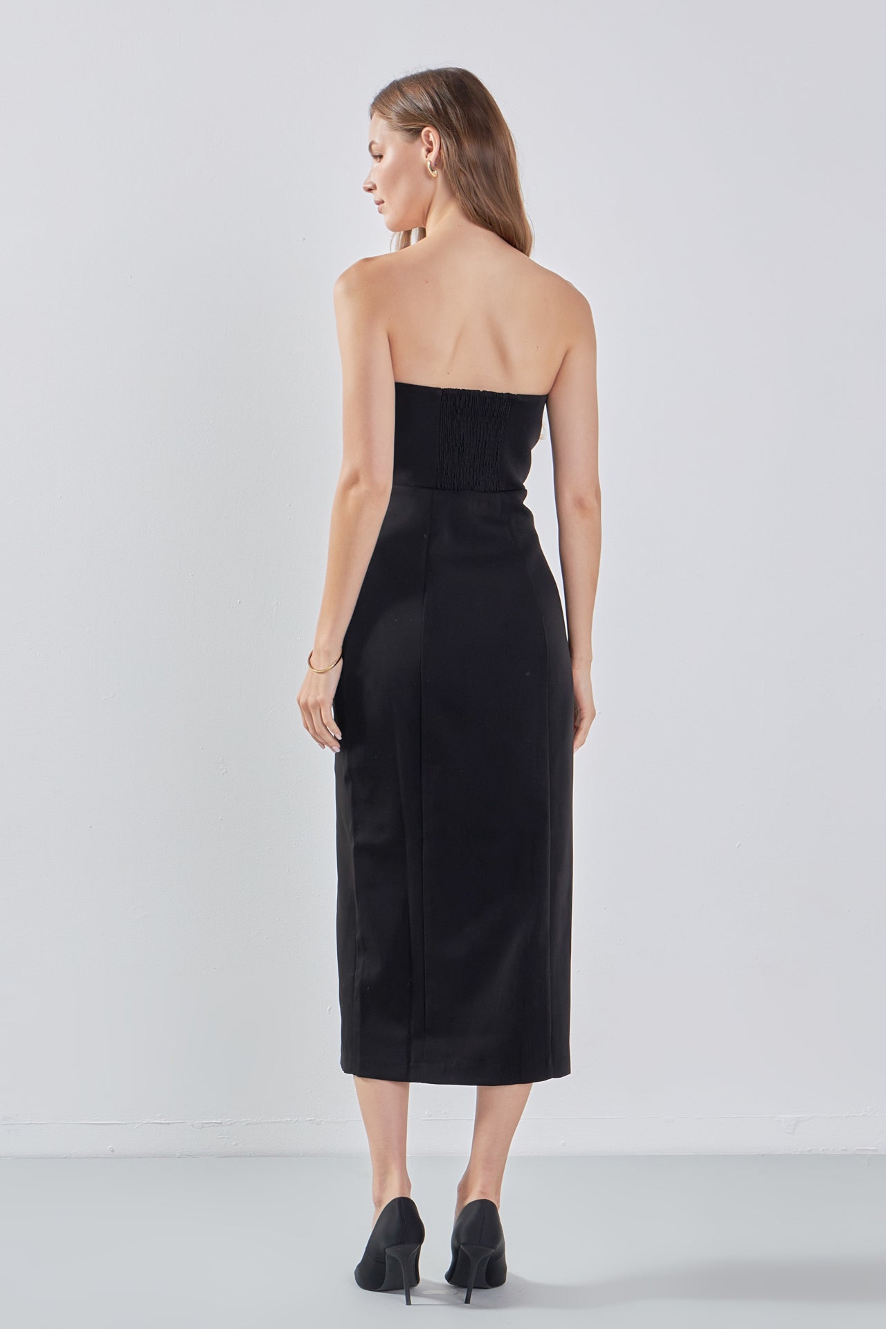 ENDLESS ROSE - Strapless Midi Dress - DRESSES available at Objectrare