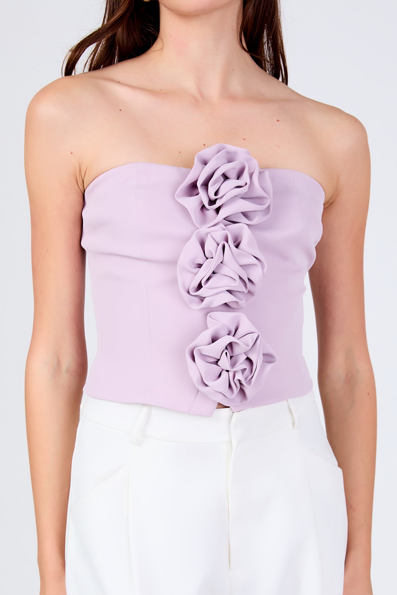 Strapless Rose Top