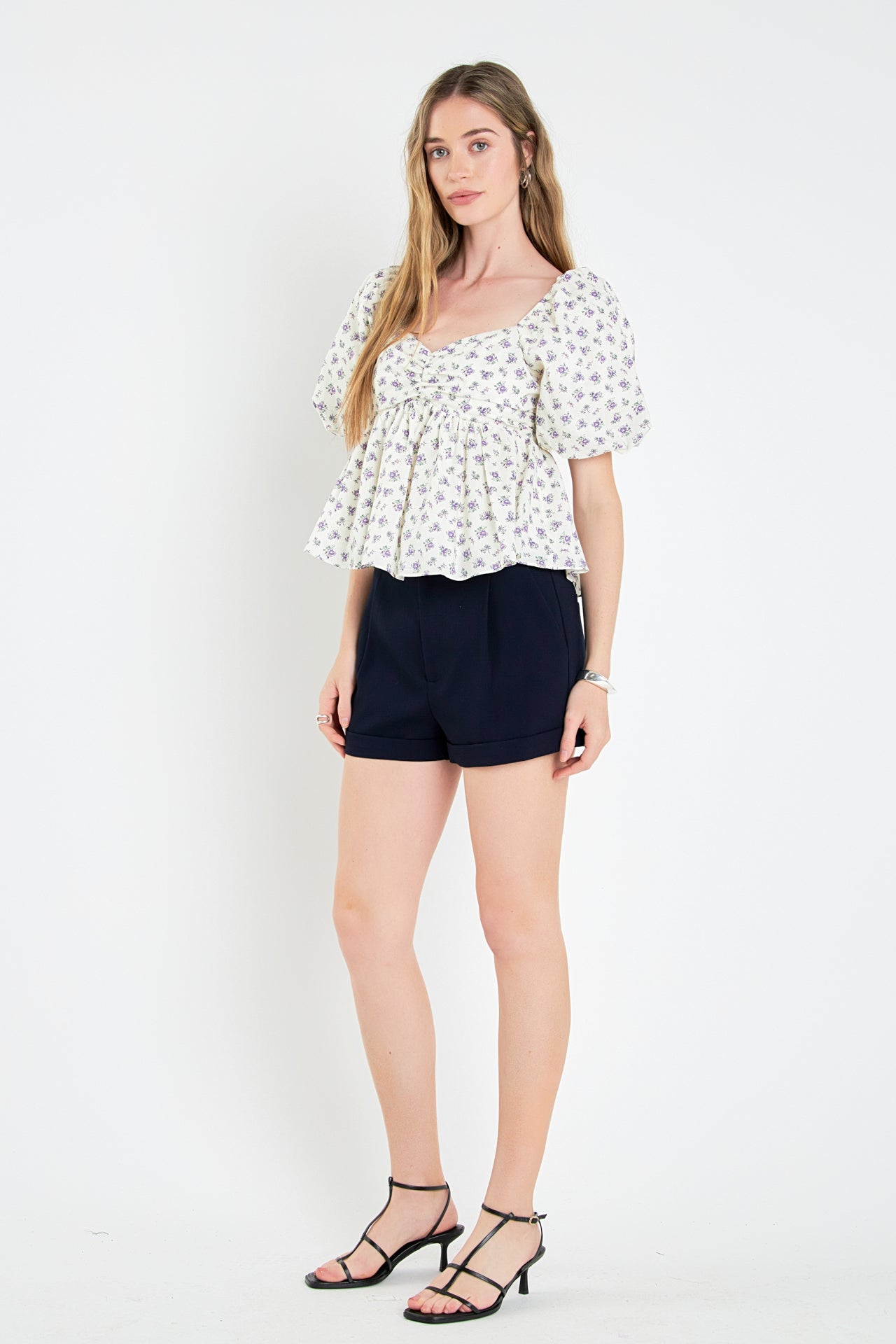 ENGLISH FACTORY - Floral Puff Sleeve Top - TOPS available at Objectrare