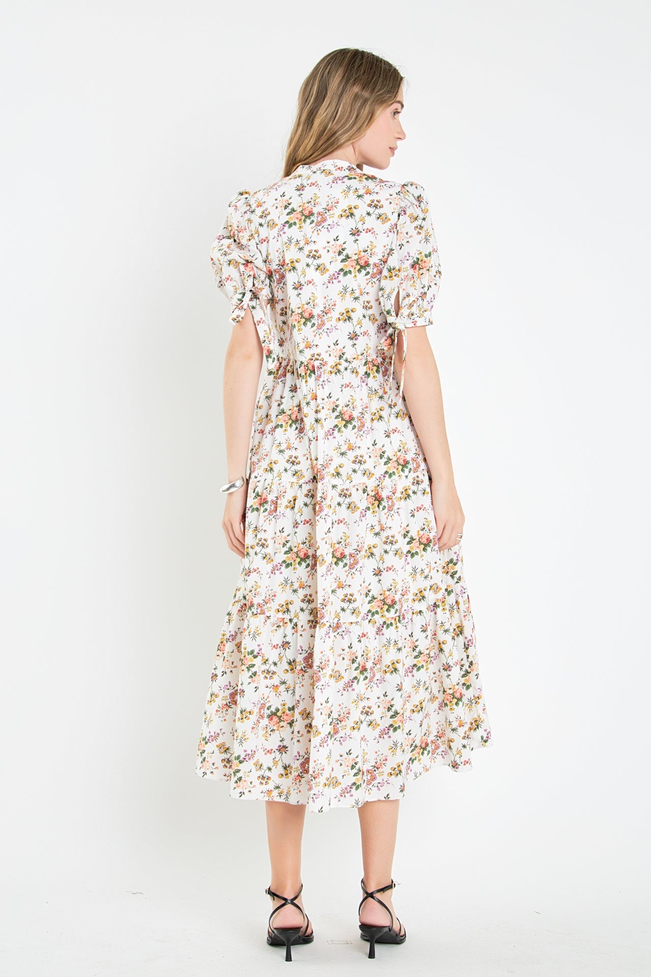 ENGLISH FACTORY - Floral Tiered Midi Dress - DRESSES available at Objectrare