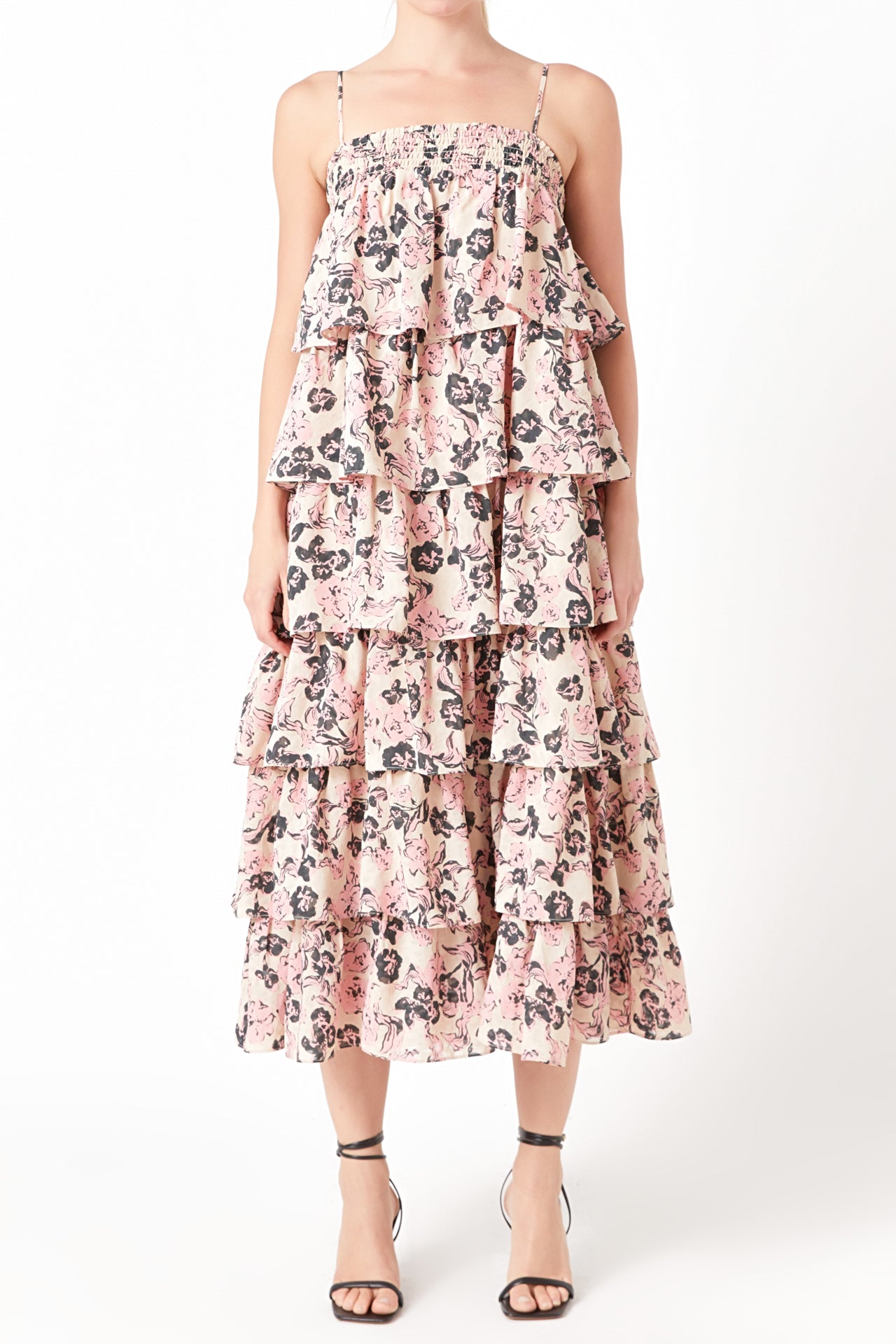 ENDLESS ROSE - Floral Tiered Maxi Dress - DRESSES available at Objectrare