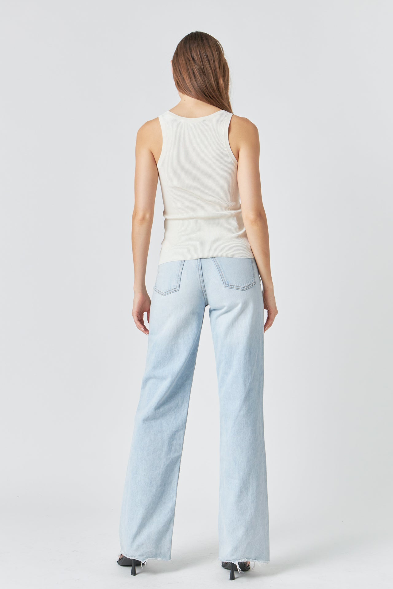 ENDLESS ROSE - Basic Ribbed Tank Top - TOPS available at Objectrare