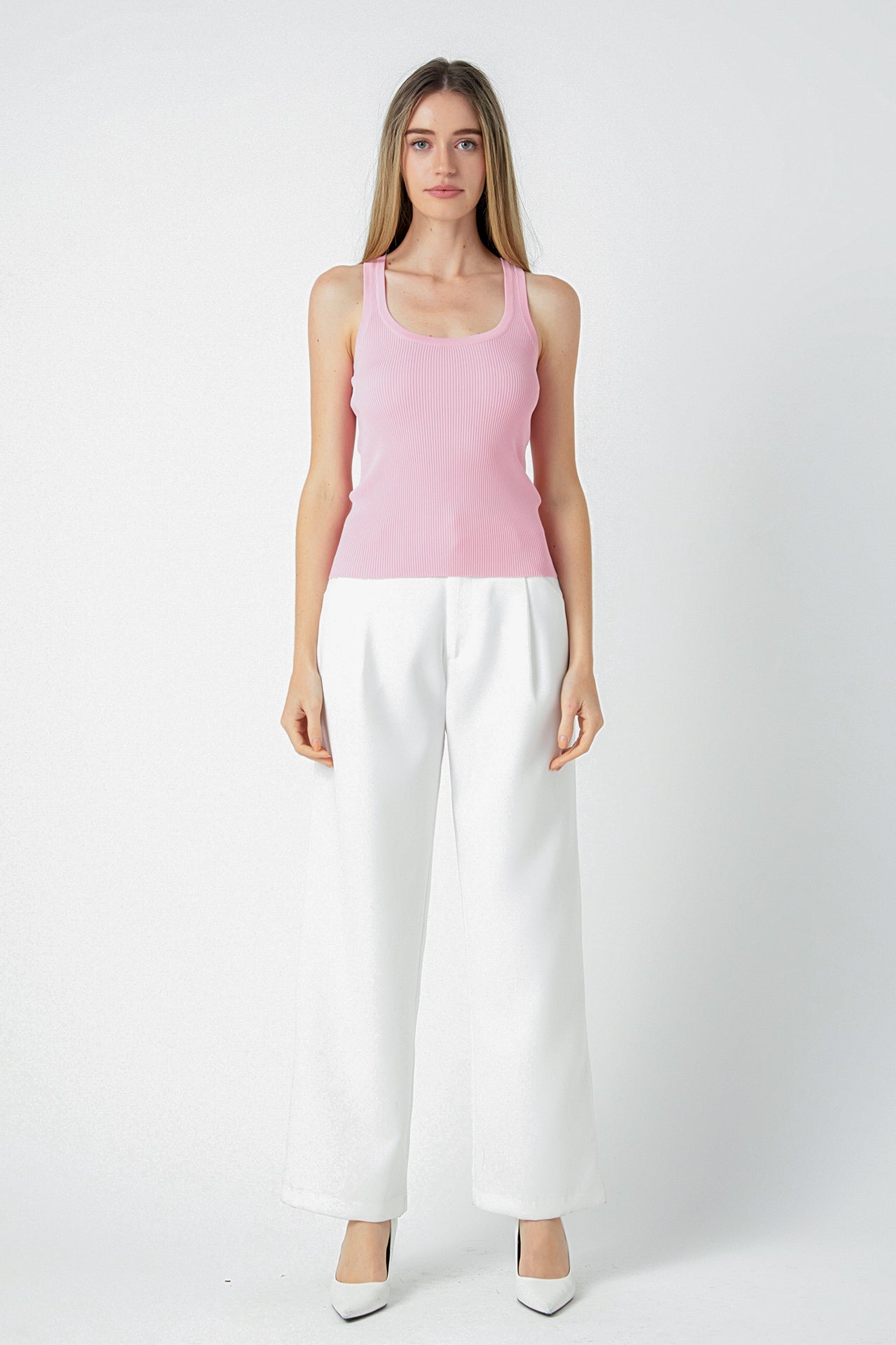 ENDLESS ROSE - Basic Ribbed Tank Top - TOPS available at Objectrare