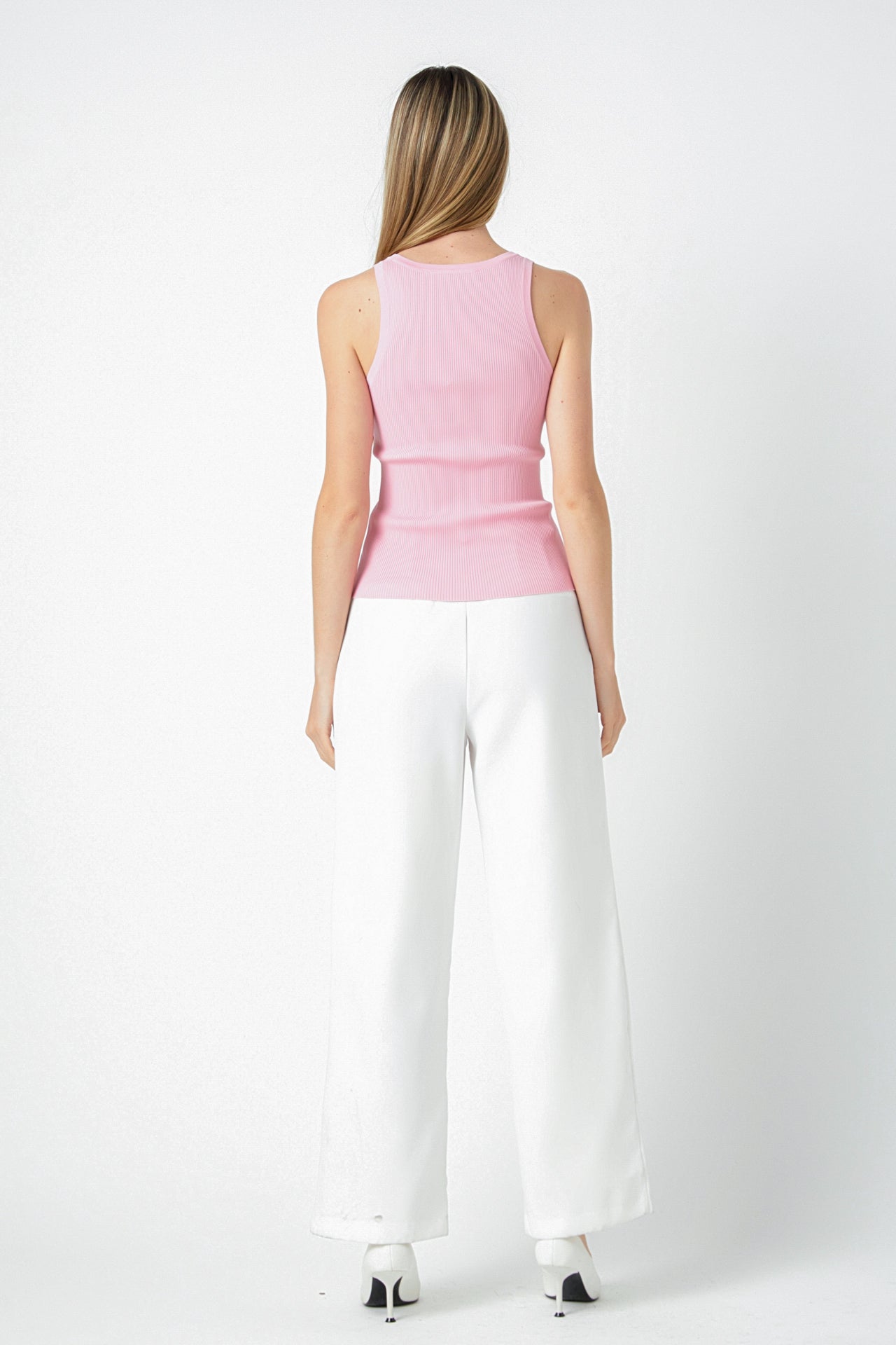 ENDLESS ROSE - Basic Ribbed Tank Top - TOPS available at Objectrare