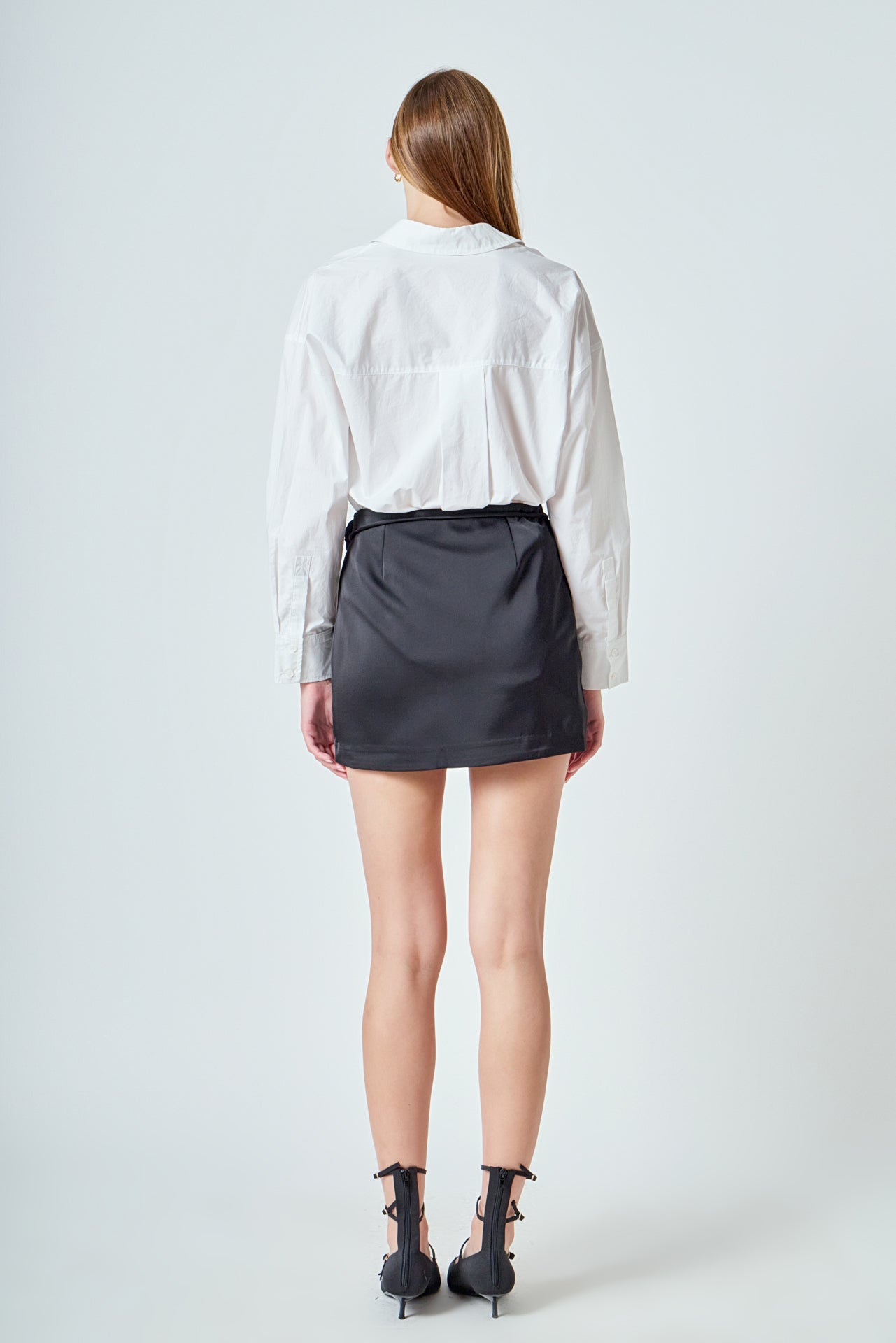 ENDLESS ROSE - Premium Corsage Mini Tie Skort - SKORTS available at Objectrare