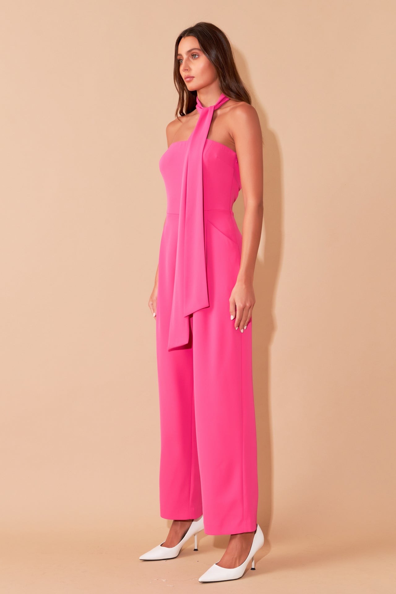 ENDLESS ROSE - Front Tie Strapless Jumpsuit - JUMPSUITS available at Objectrare