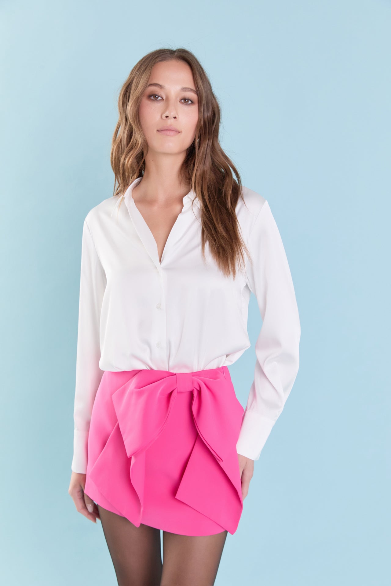 ENDLESS ROSE - Bow Mini Skort - SKORTS available at Objectrare