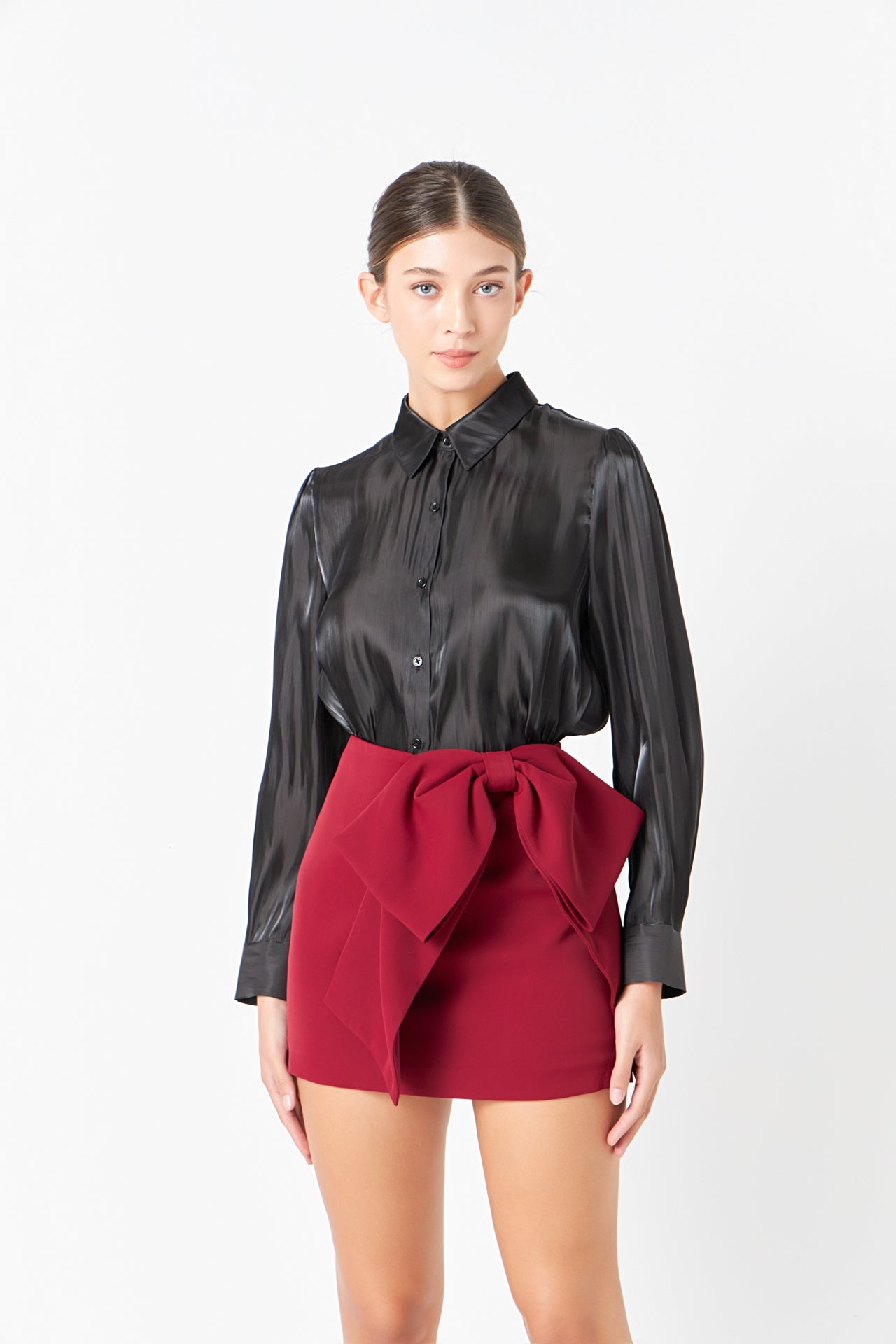 ENDLESS ROSE - Bow Mini Skort - SKORTS available at Objectrare