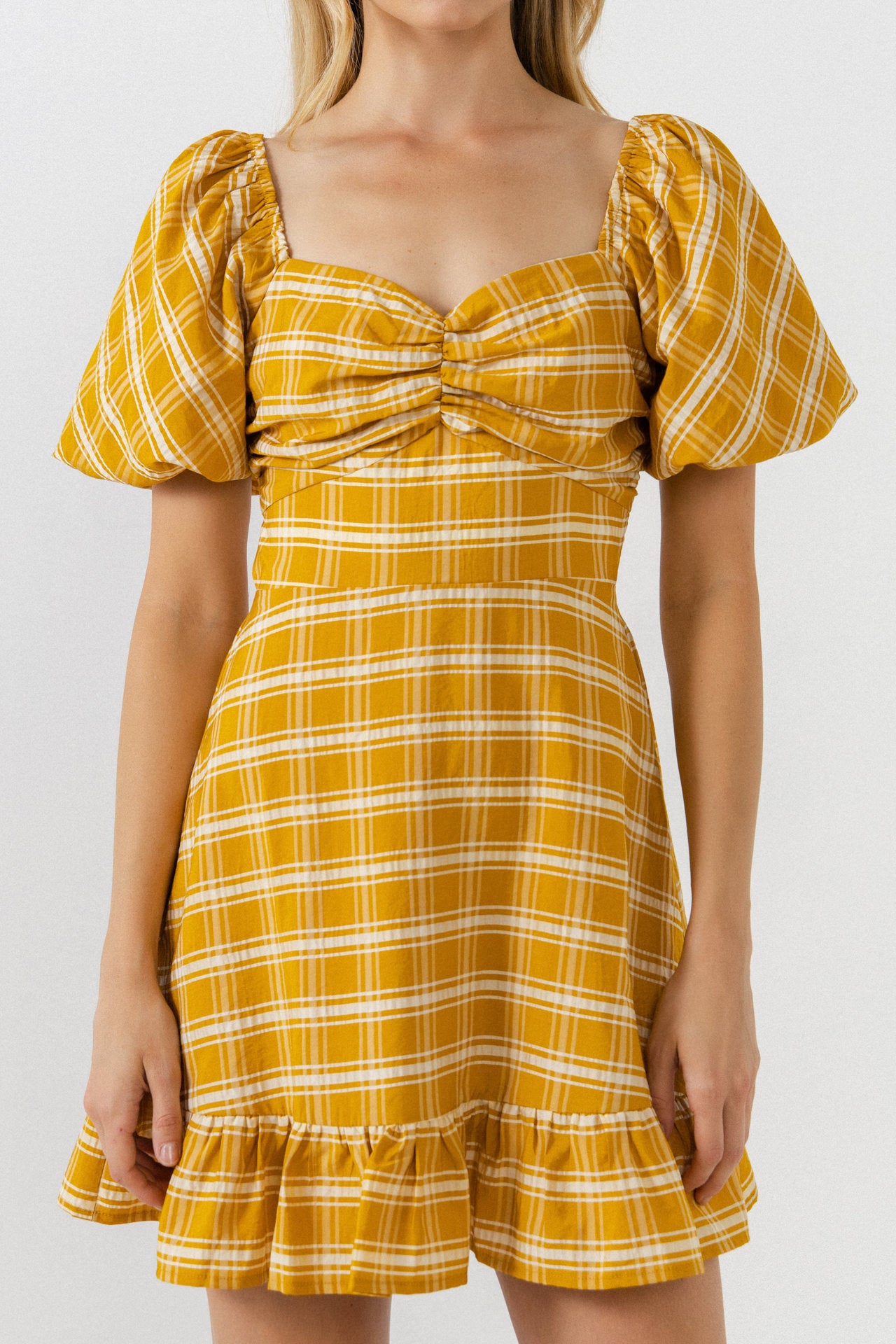 AFTER MARKET - Puff Sleeve Cut Out Mini Dress - DRESSES available at Objectrare