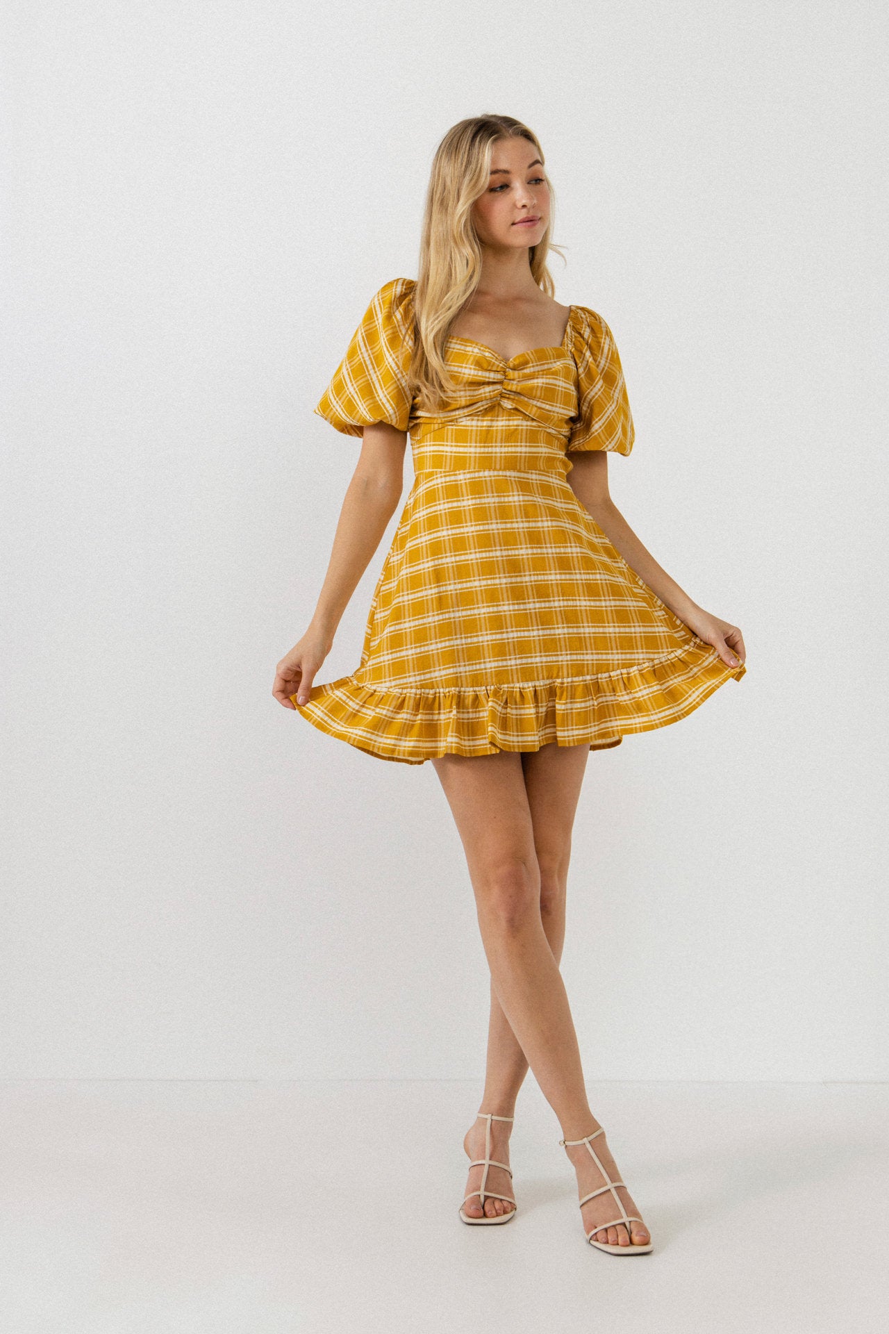 AFTER MARKET - Puff Sleeve Cut Out Mini Dress - DRESSES available at Objectrare
