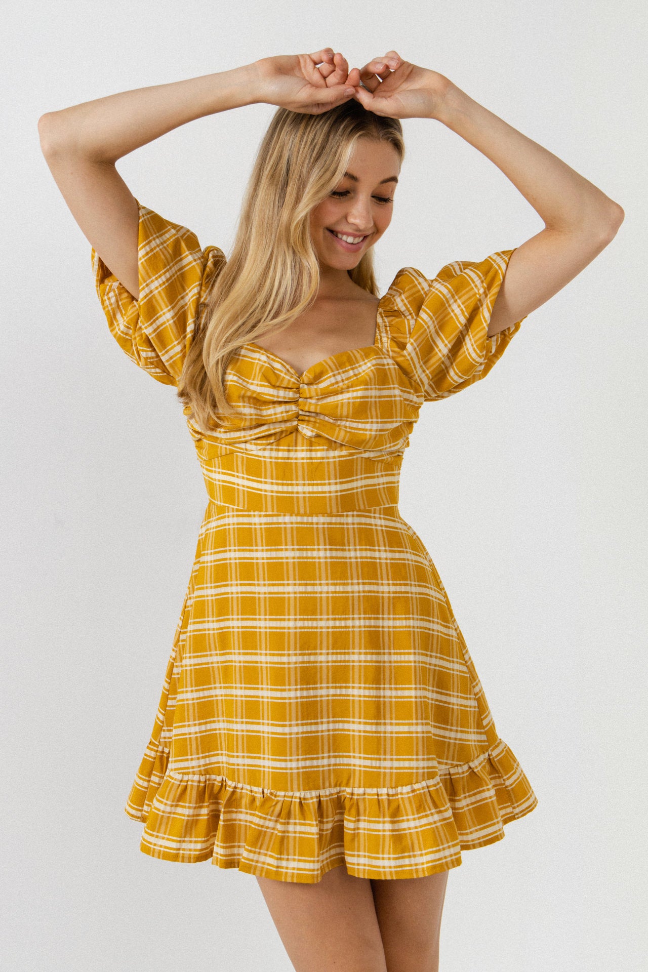 AFTER MARKET - Puff Sleeve Cut Out Mini Dress - DRESSES available at Objectrare