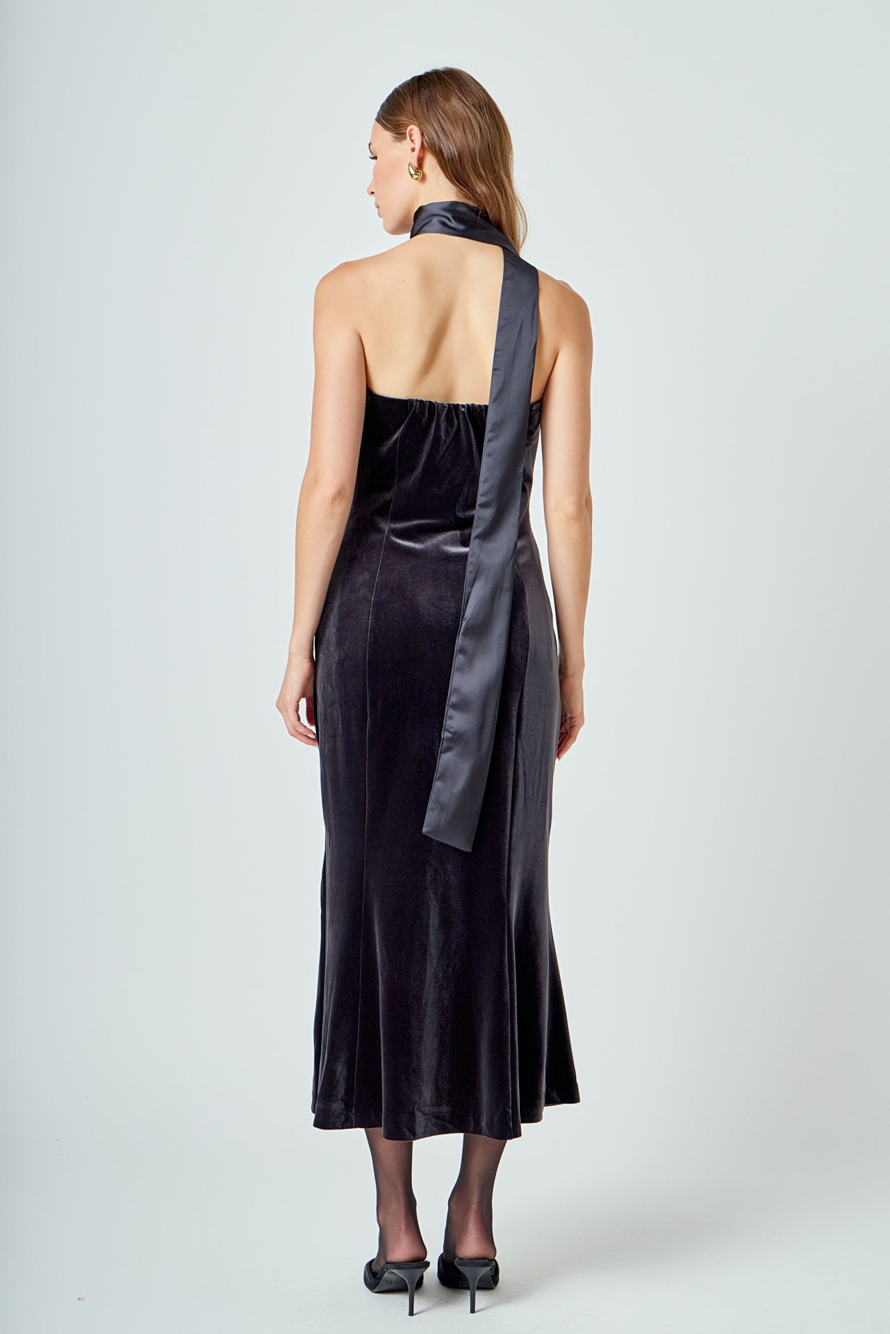 ENDLESS ROSE - Strapless Velvet Maxi Dress - DRESSES available at Objectrare
