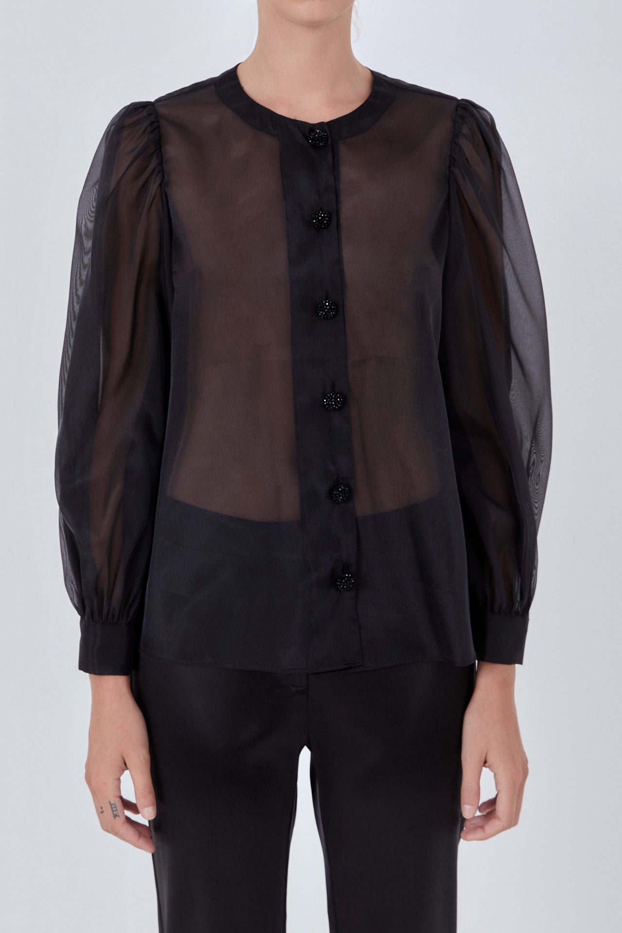 ENDLESS ROSE - Organza Jewel Top - TOPS available at Objectrare