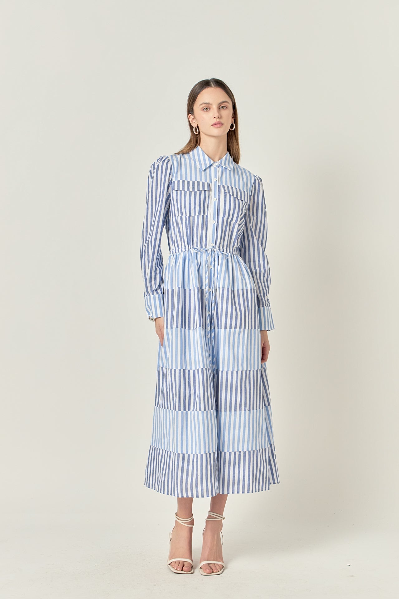 ENGLISH FACTORY - Stripe Block Maxi Dress - DRESSES available at Objectrare