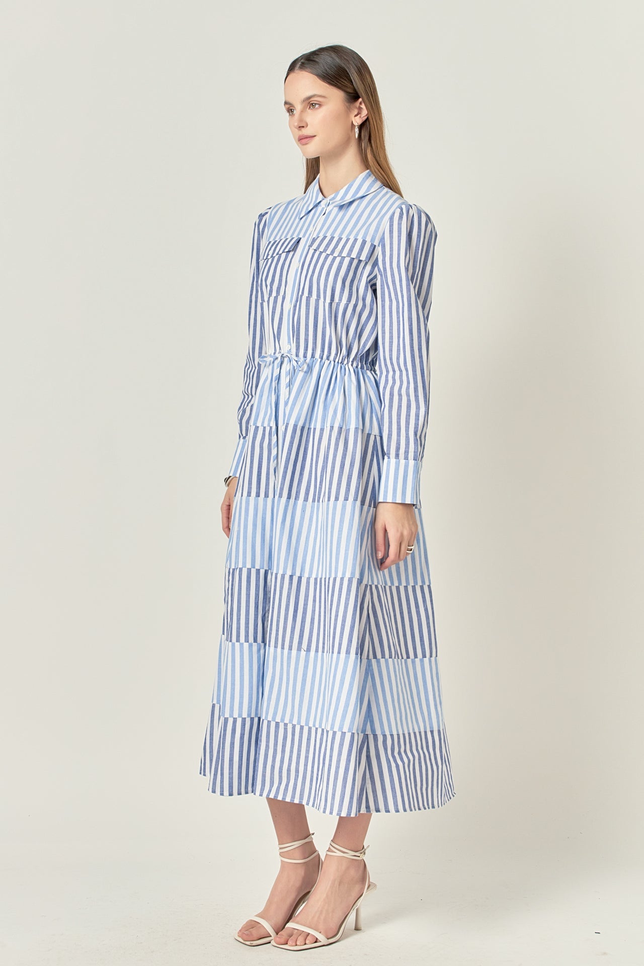 ENGLISH FACTORY - Stripe Block Maxi Dress - DRESSES available at Objectrare