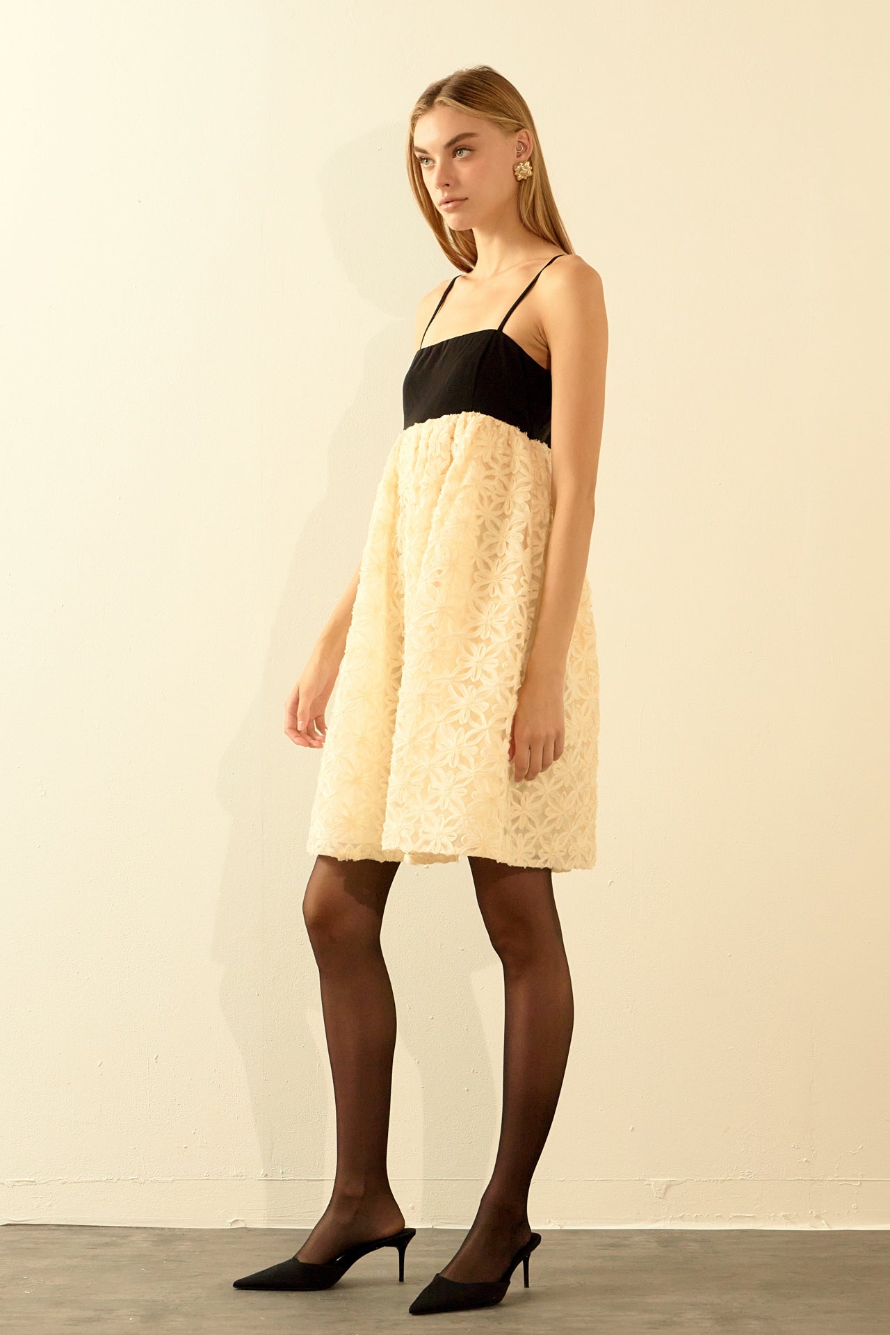 ENDLESS ROSE - Floral Lace Mini Dress - DRESSES available at Objectrare