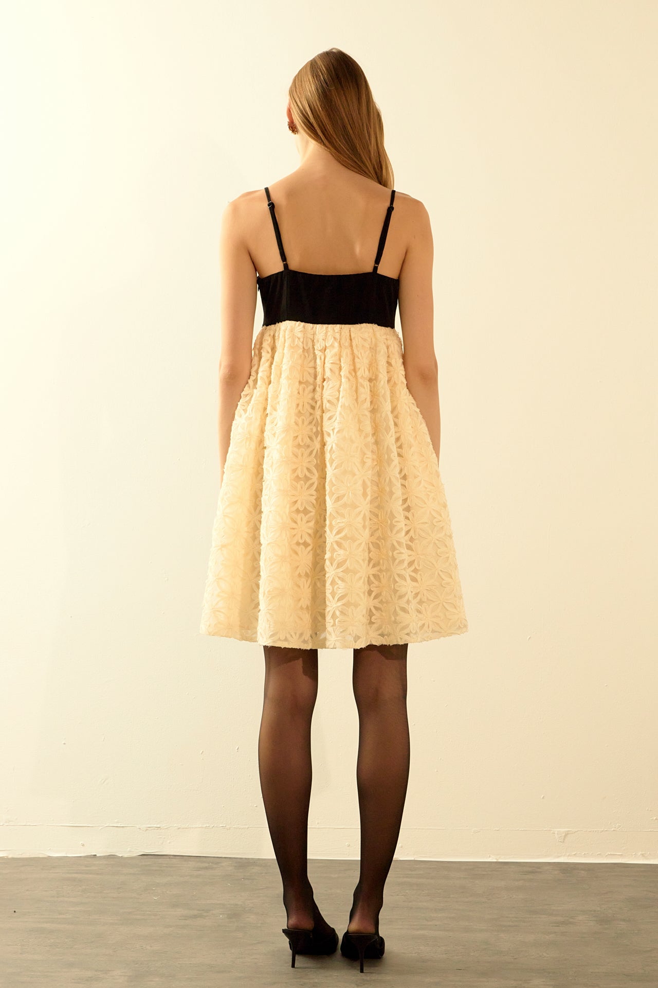 ENDLESS ROSE - Floral Lace Mini Dress - DRESSES available at Objectrare
