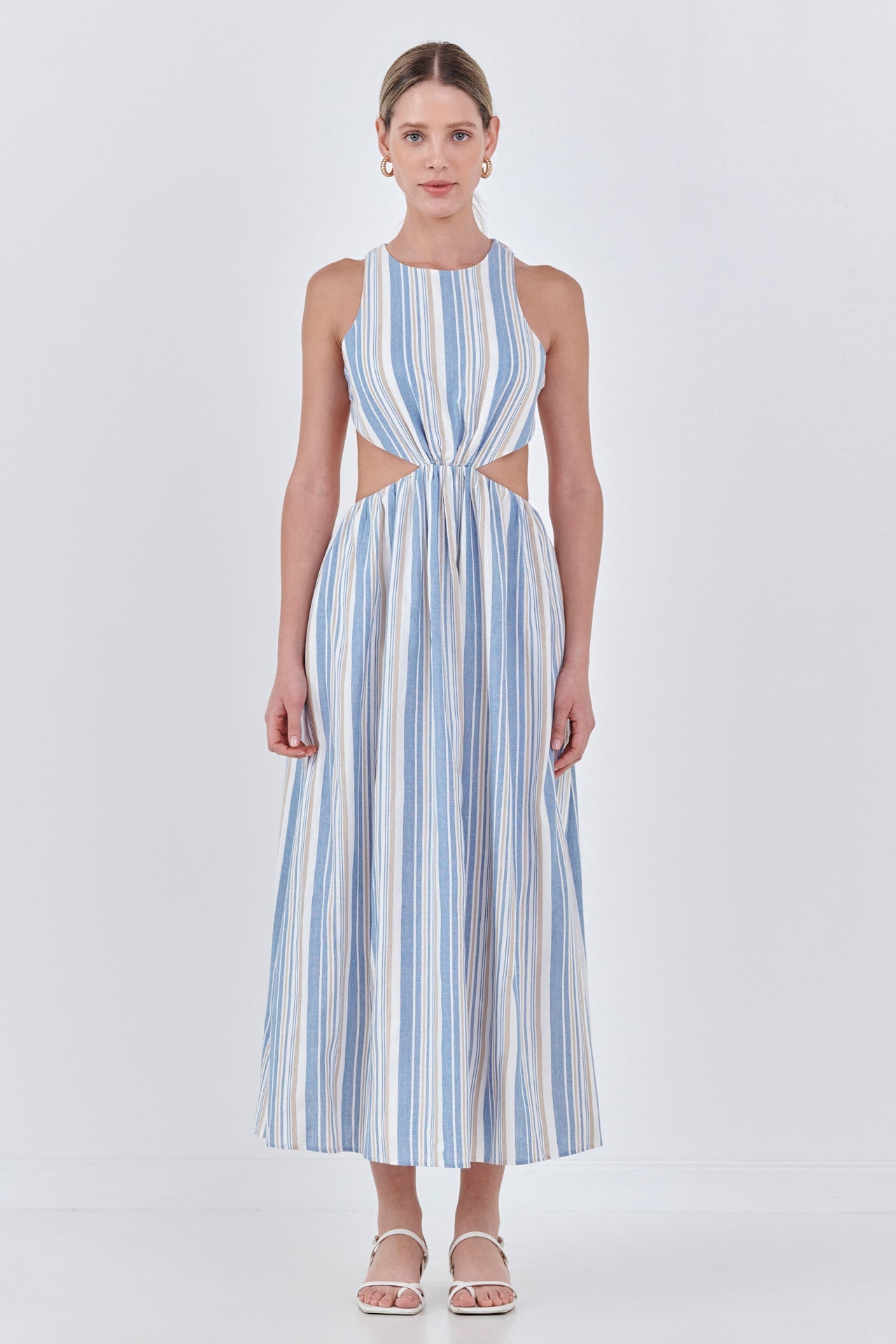 ENGLISH FACTORY - Striped Cut out Maxi Dress- Sold Out - DRESSES available at Objectrare