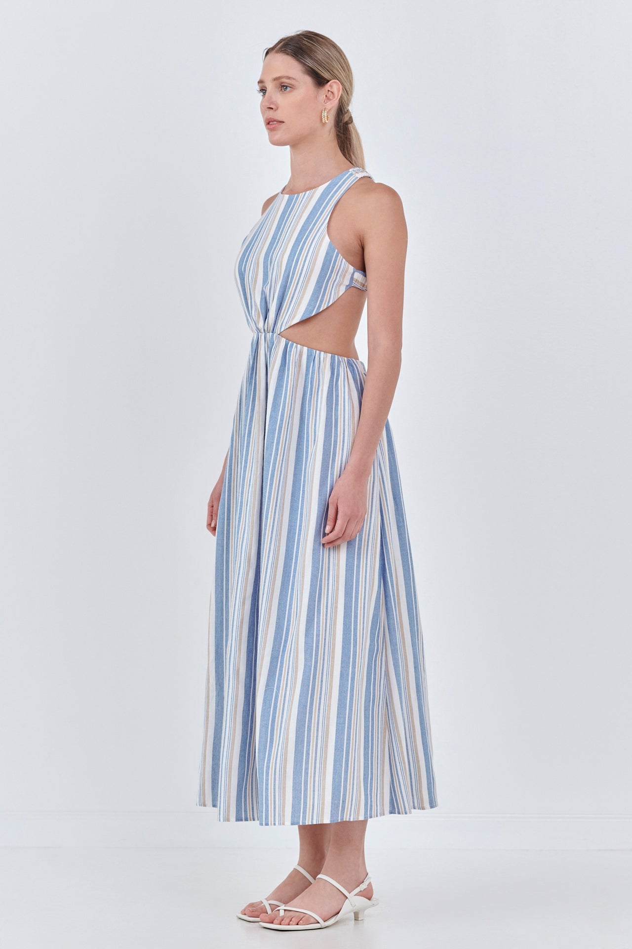 ENGLISH FACTORY - Striped Cut out Maxi Dress- Sold Out - DRESSES available at Objectrare