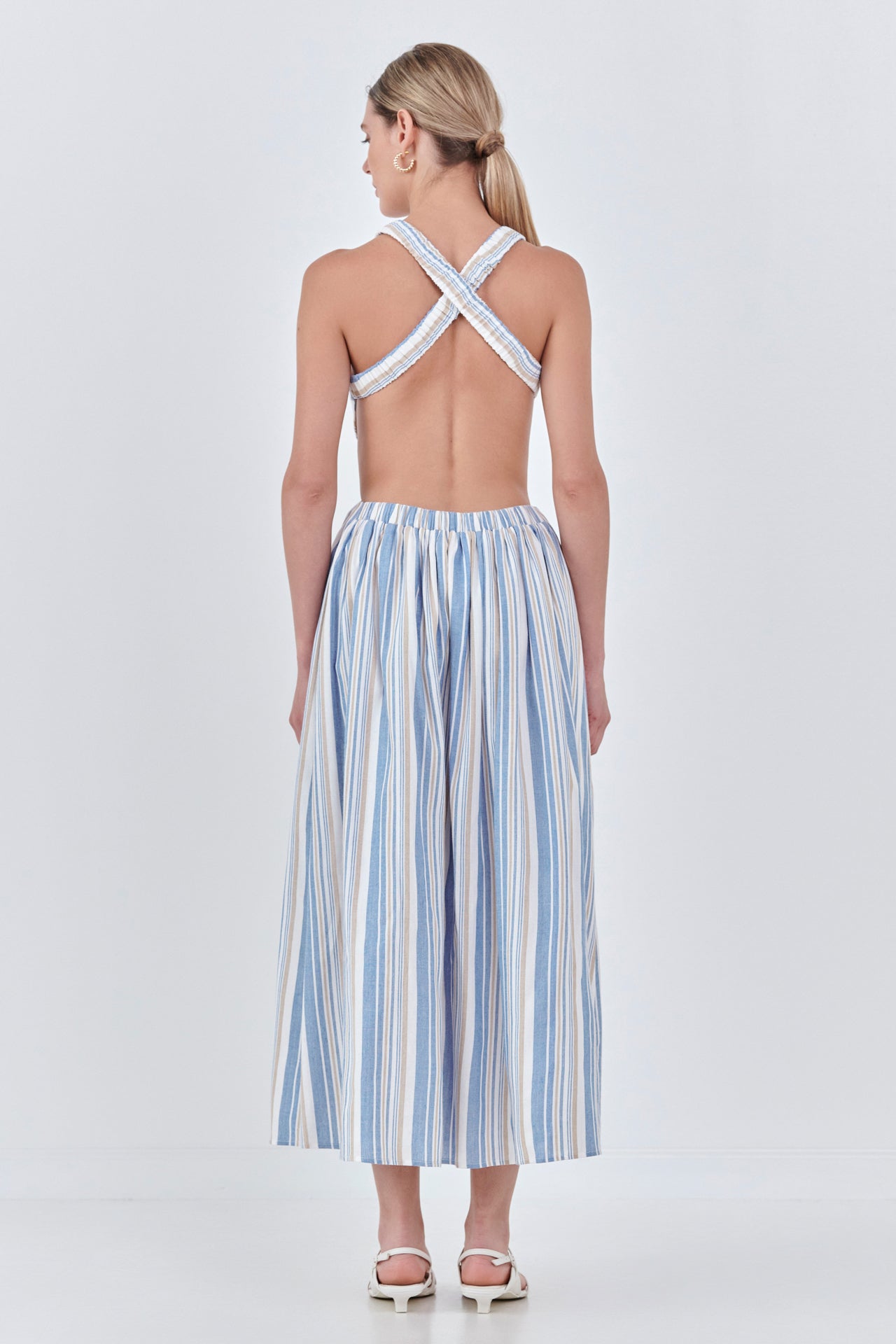 ENGLISH FACTORY - Striped Cut out Maxi Dress- Sold Out - DRESSES available at Objectrare