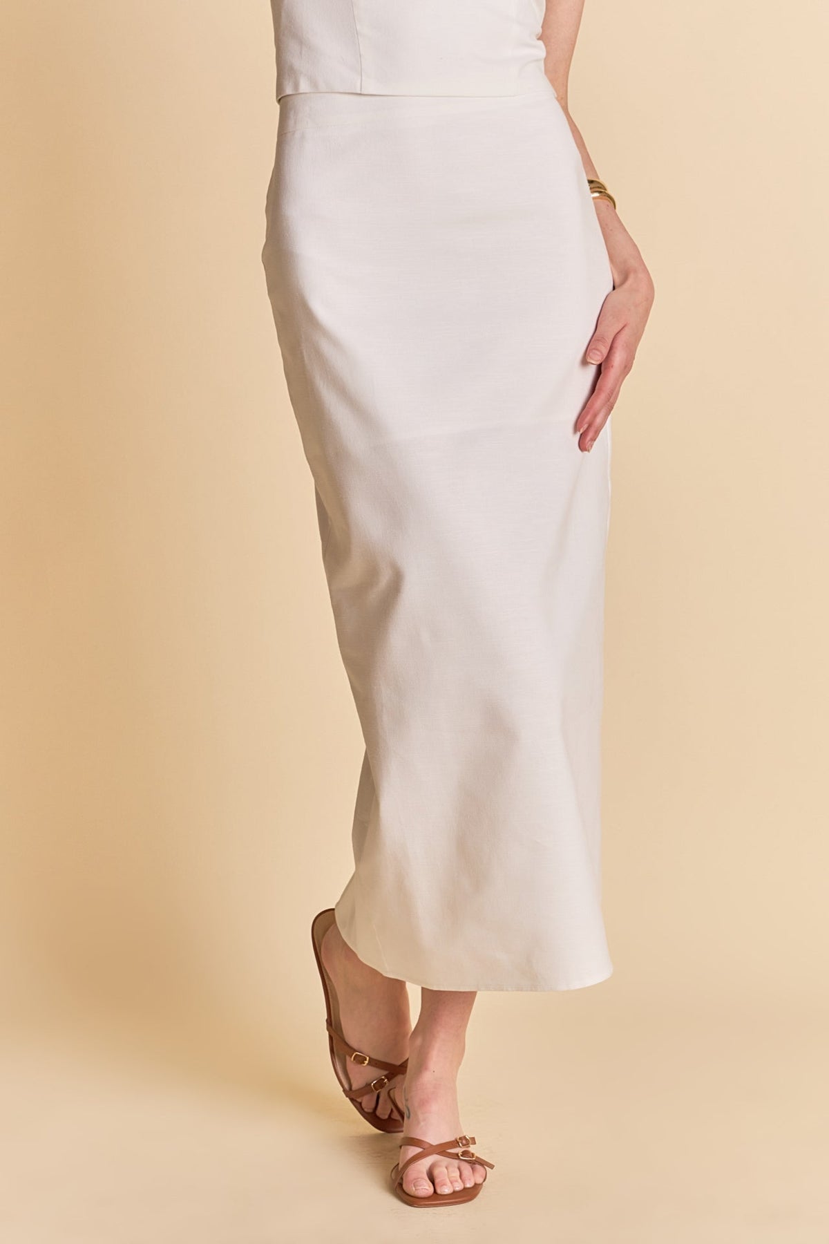 ENDLESS ROSE - Linen Maxi Skirt - SKIRTS available at Objectrare