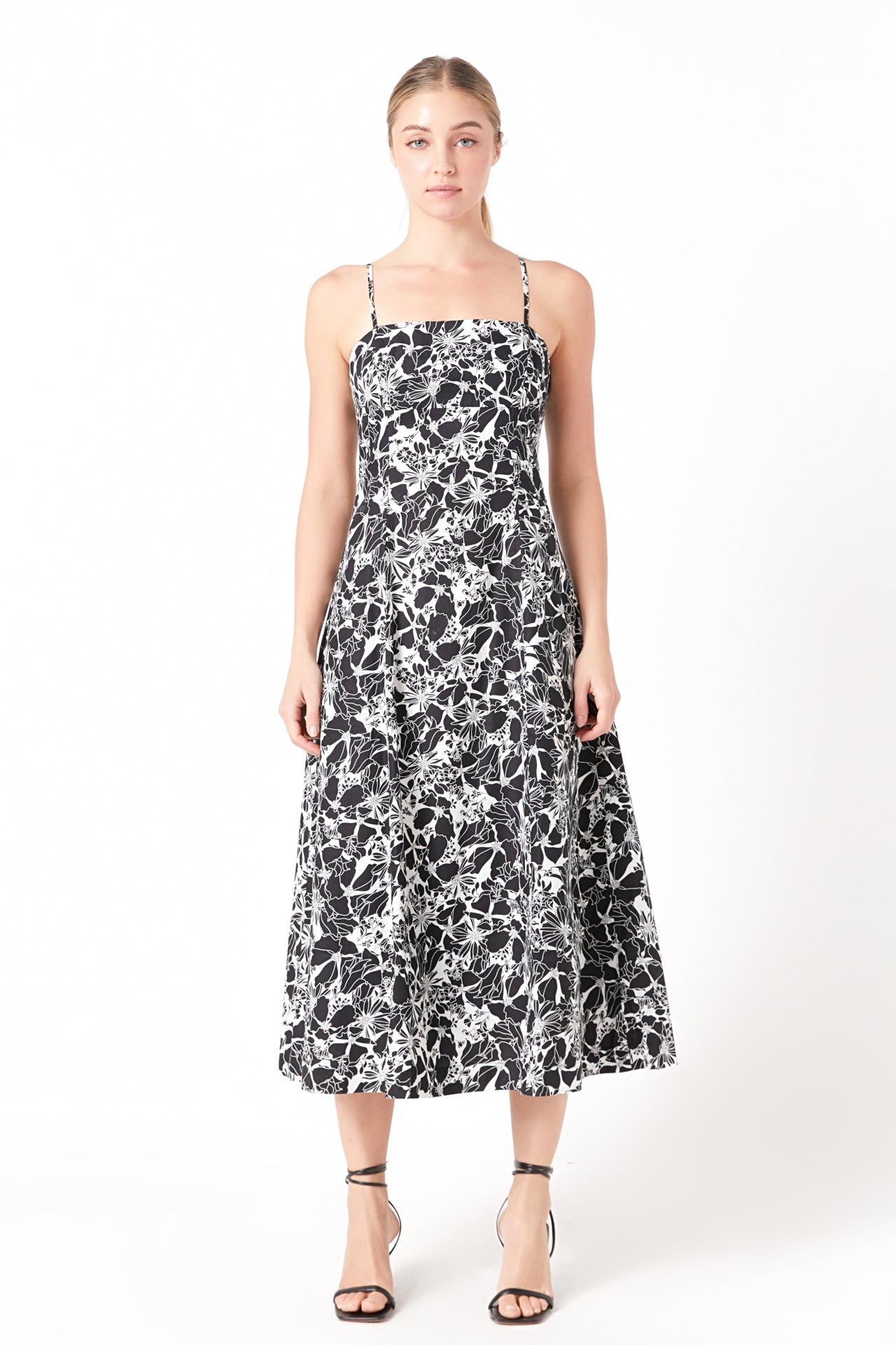 ENDLESS ROSE - Printed Cotton Maxi Dress - DRESSES available at Objectrare