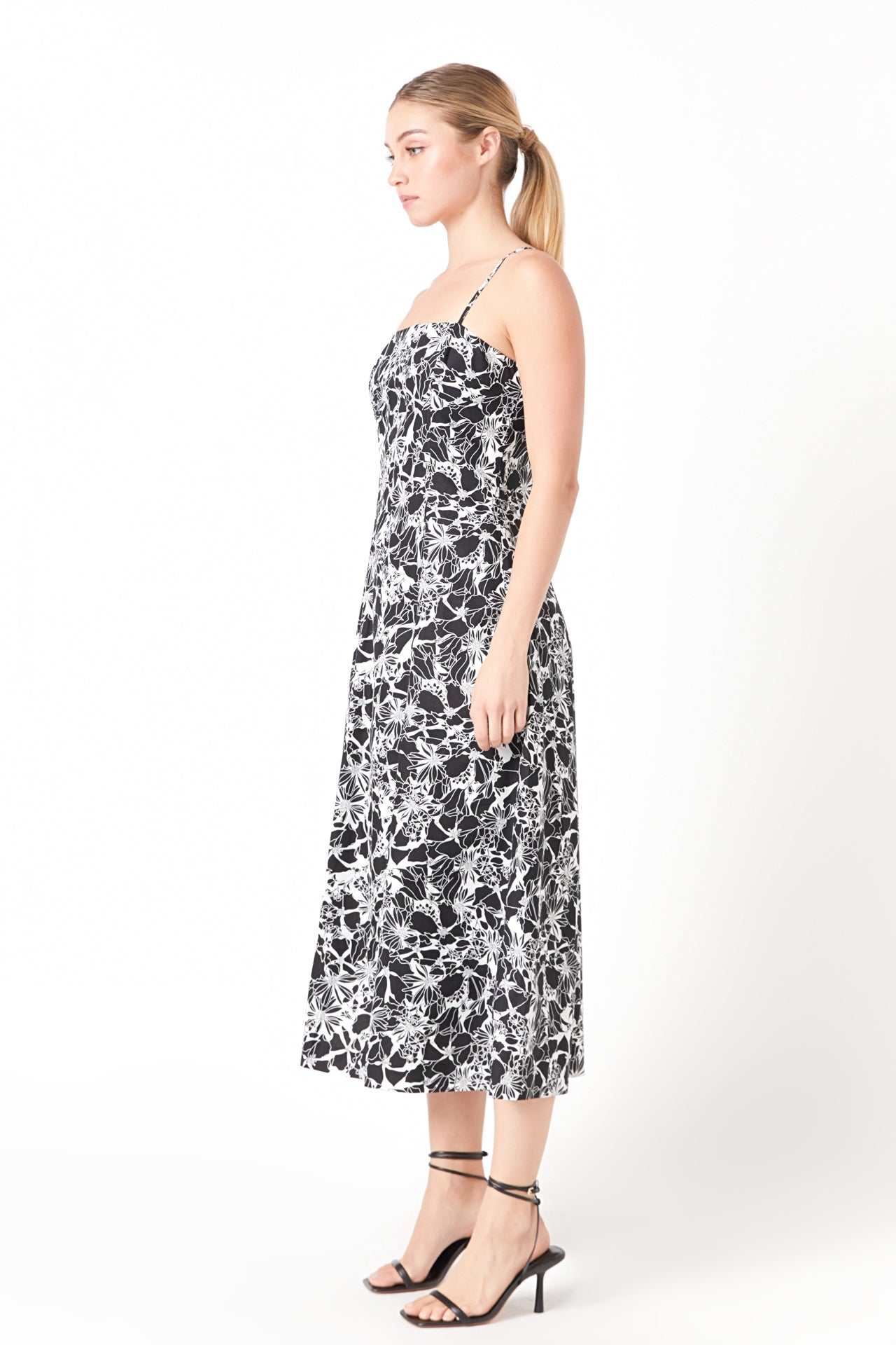 ENDLESS ROSE - Printed Cotton Maxi Dress - DRESSES available at Objectrare