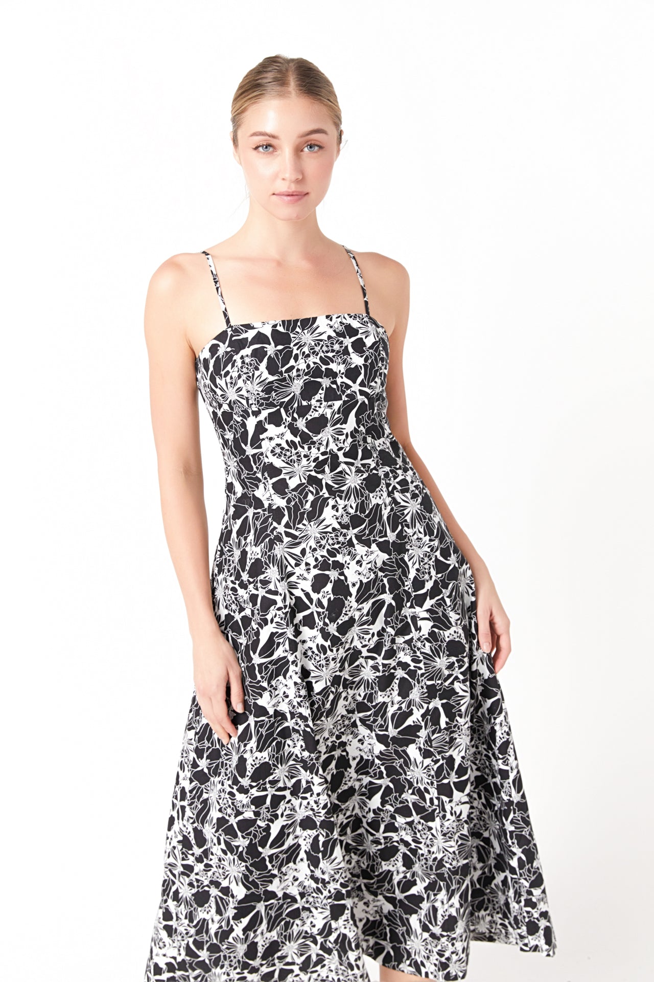 ENDLESS ROSE - Printed Cotton Maxi Dress - DRESSES available at Objectrare