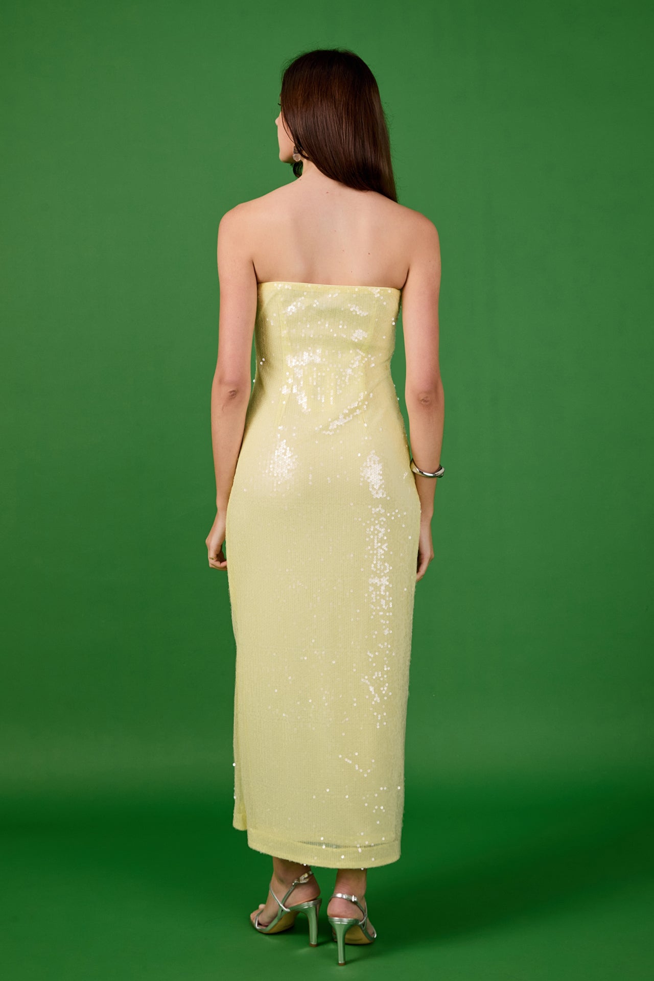 ENDLESS ROSE - Strapless Sequins Maxi Dress - DRESSES available at Objectrare