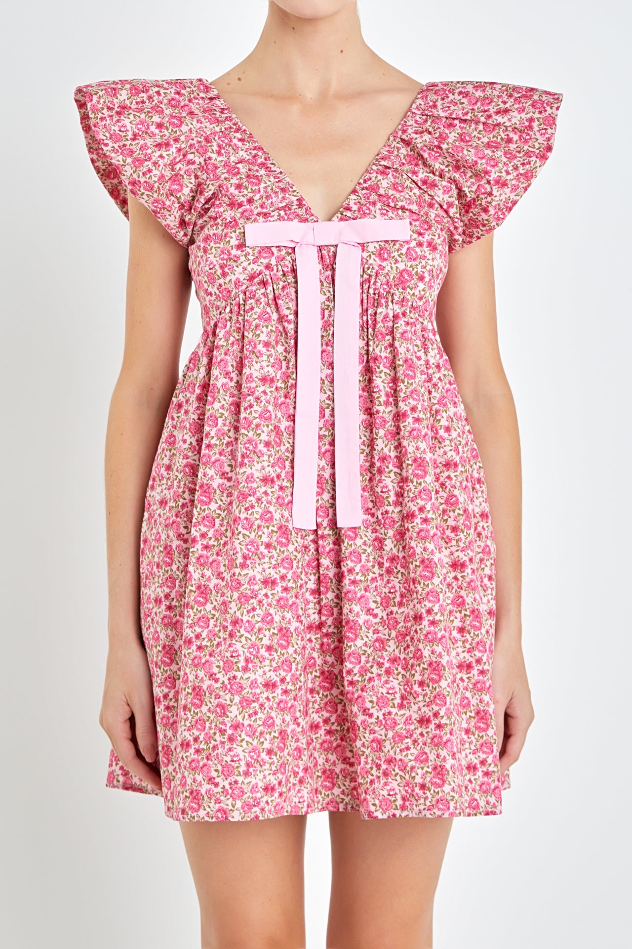 ENDLESS ROSE - Blouson Shoulder Mini Dress - DRESSES available at Objectrare