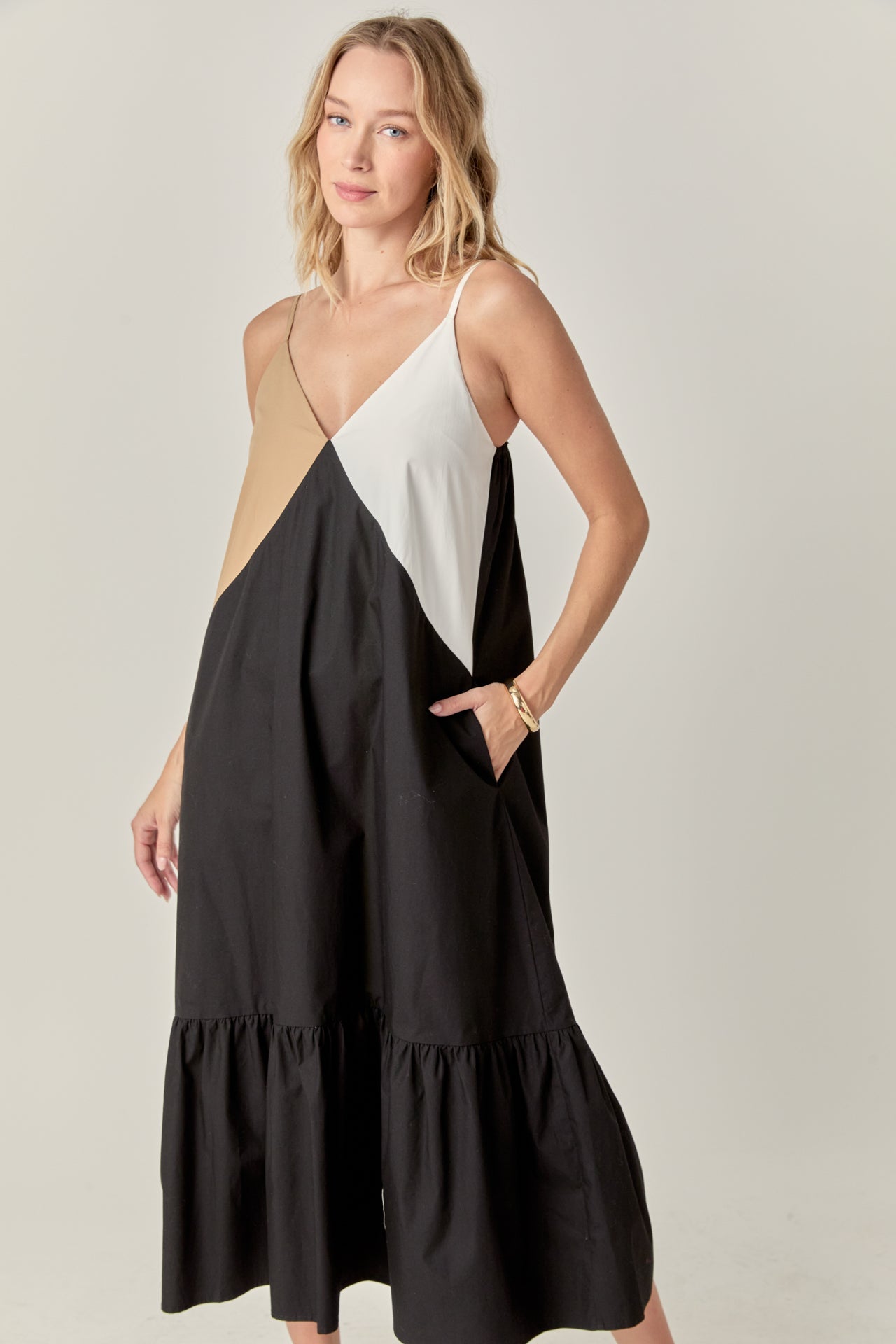 Color Block Maxi Dress