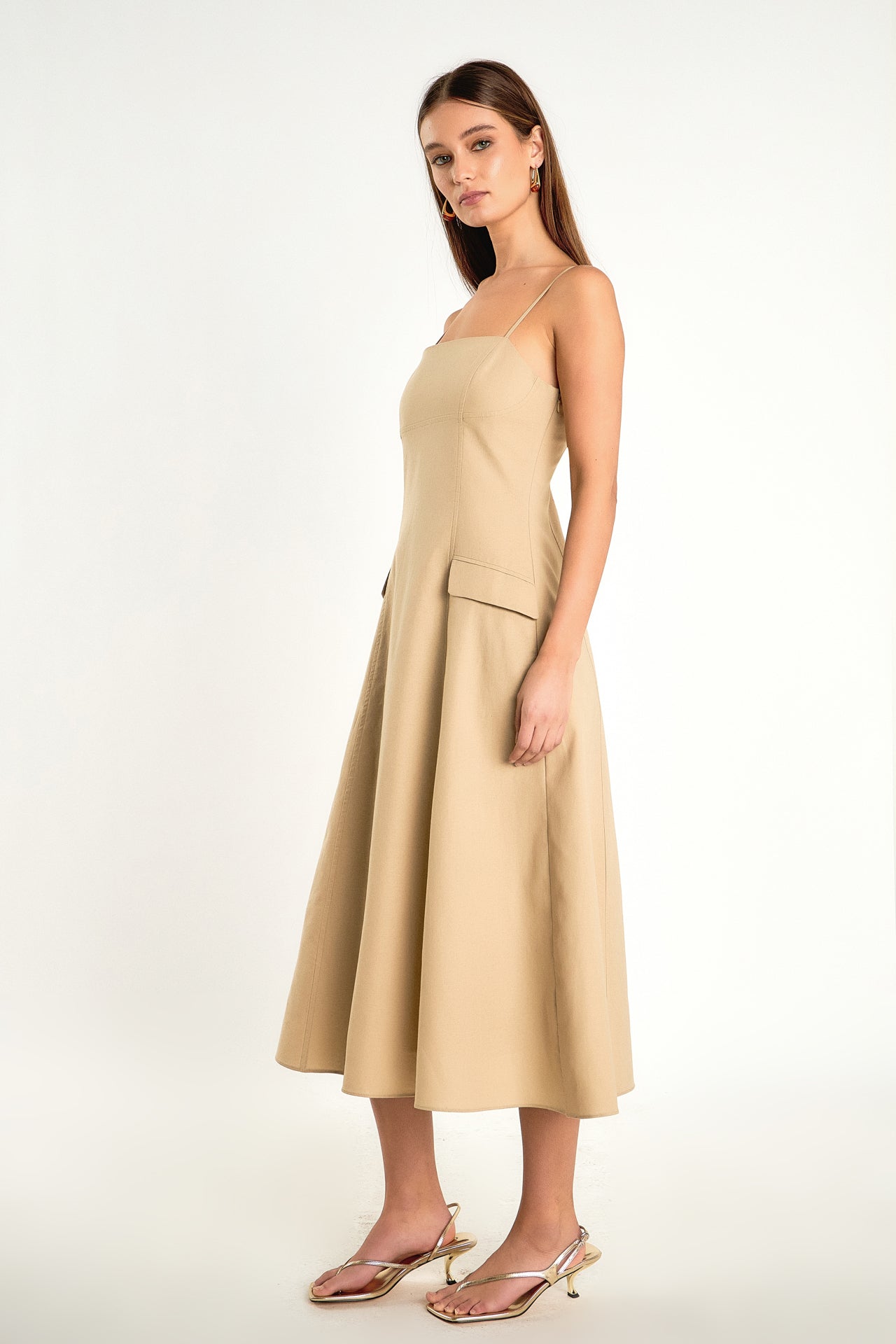 ENDLESS ROSE - Savannah Linen Sleeveless Maxi Dress - DRESSES available at Objectrare